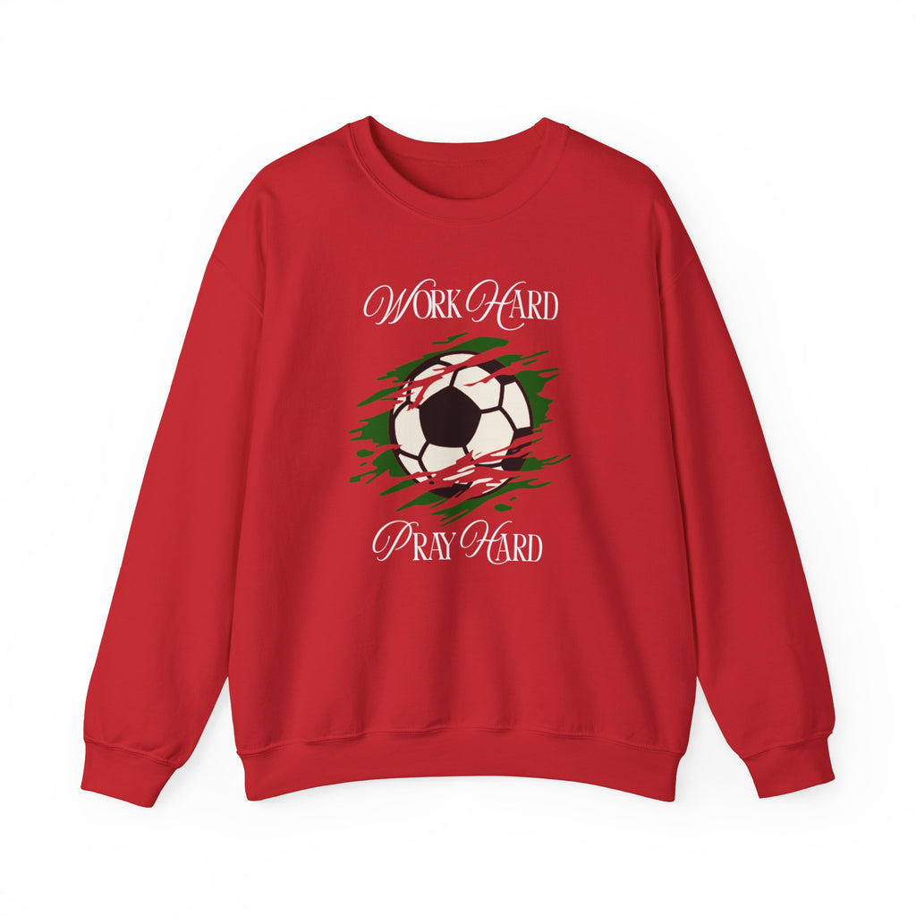 Soccer Work Hard Pray Hard - Crewneck Sweatshirt