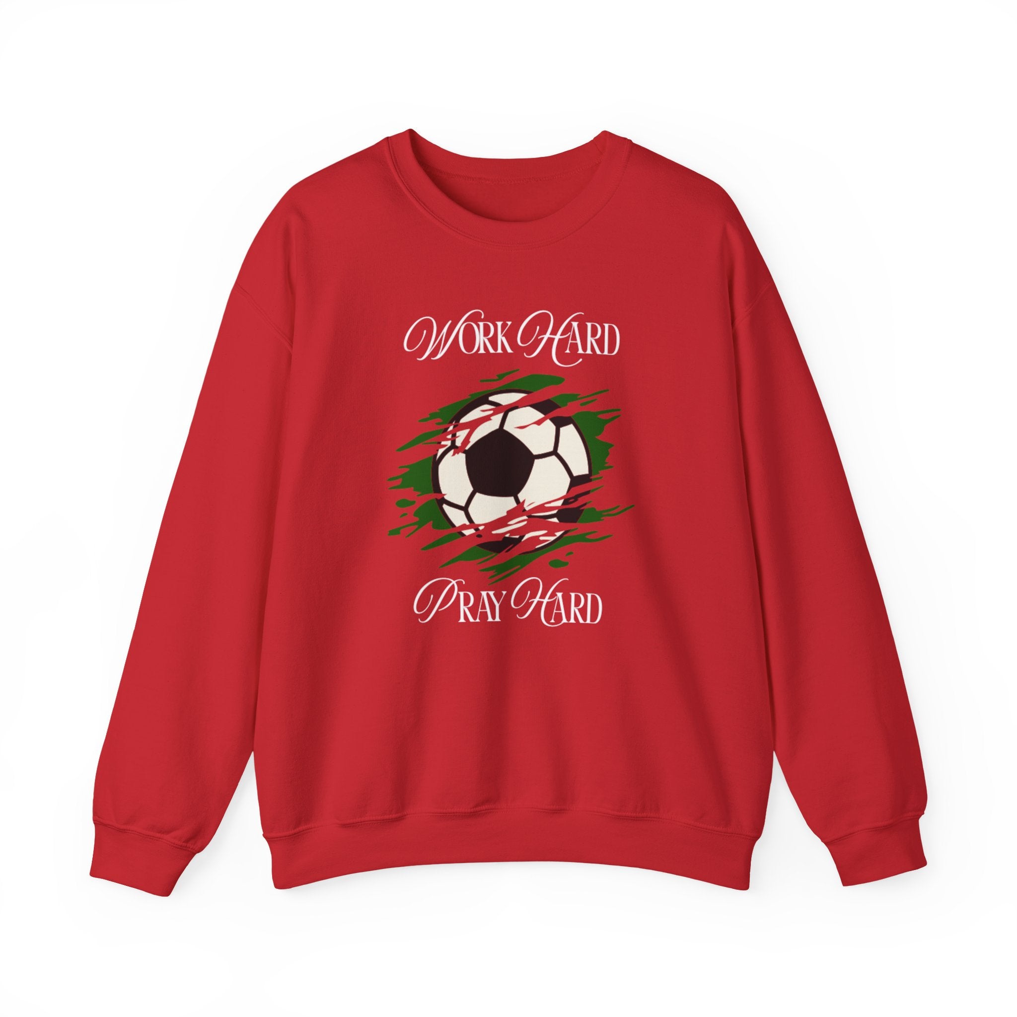 Soccer Work Hard Pray Hard - Crewneck Sweatshirt