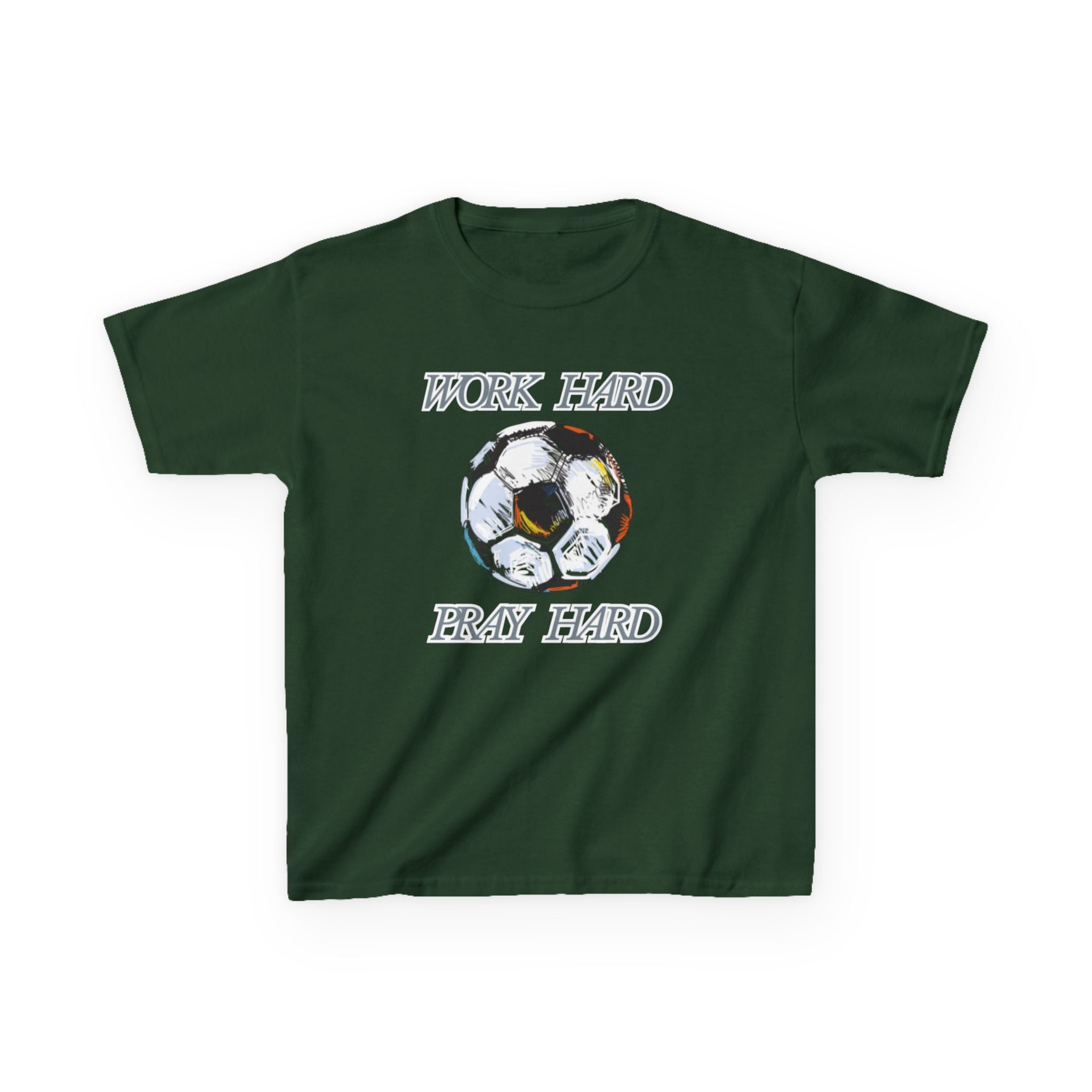Soccer Work Hard Pray Hard - Kids Tee