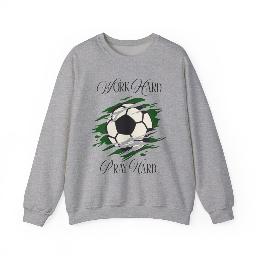 Soccer Work Hard Pray Hard - Crewneck Sweatshirt
