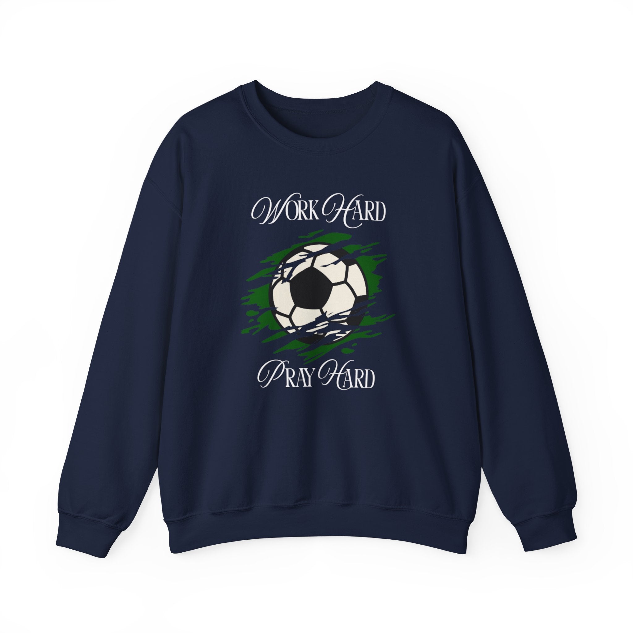 Soccer Work Hard Pray Hard - Crewneck Sweatshirt