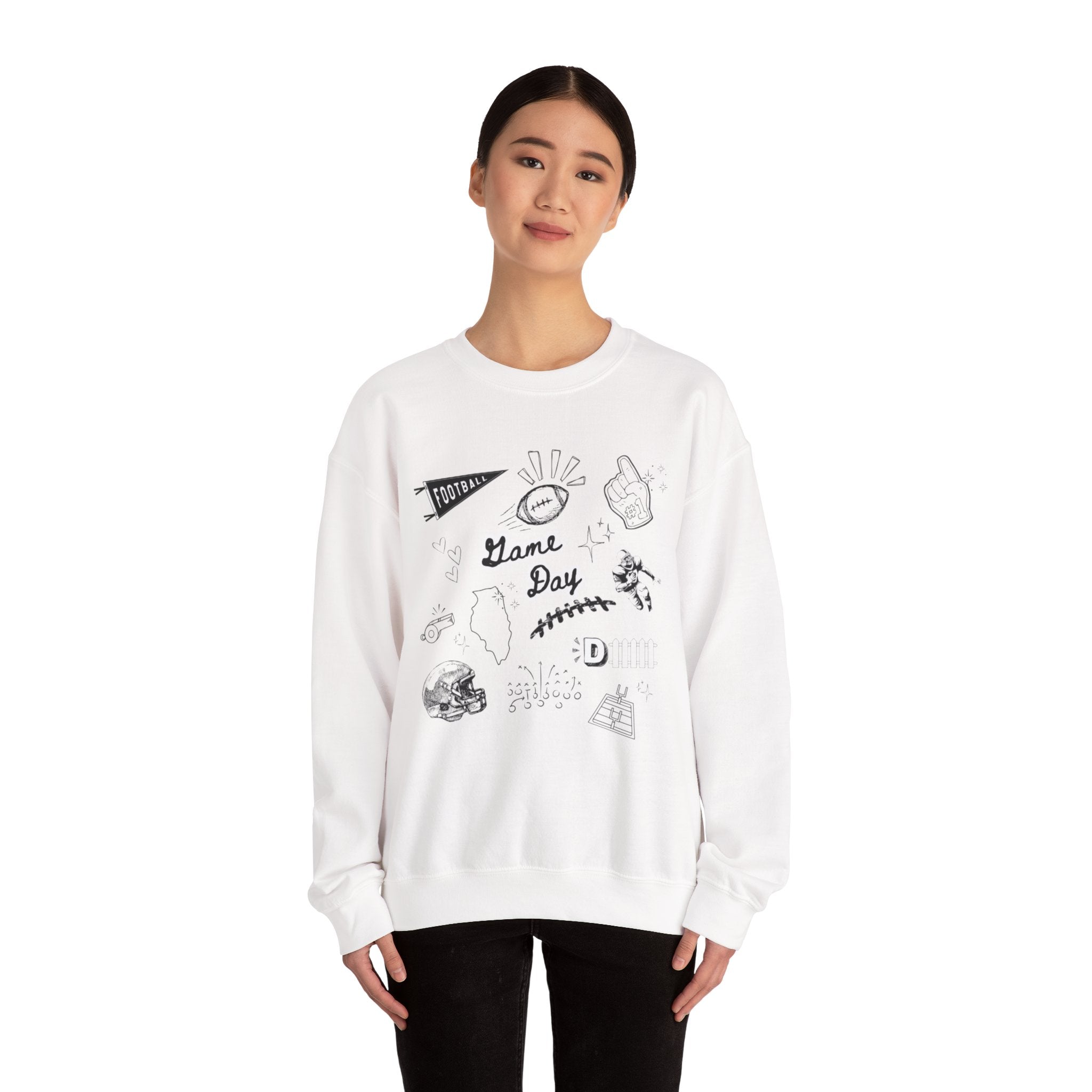 Football Game Day - Graphic Crewneck Sweatshirt