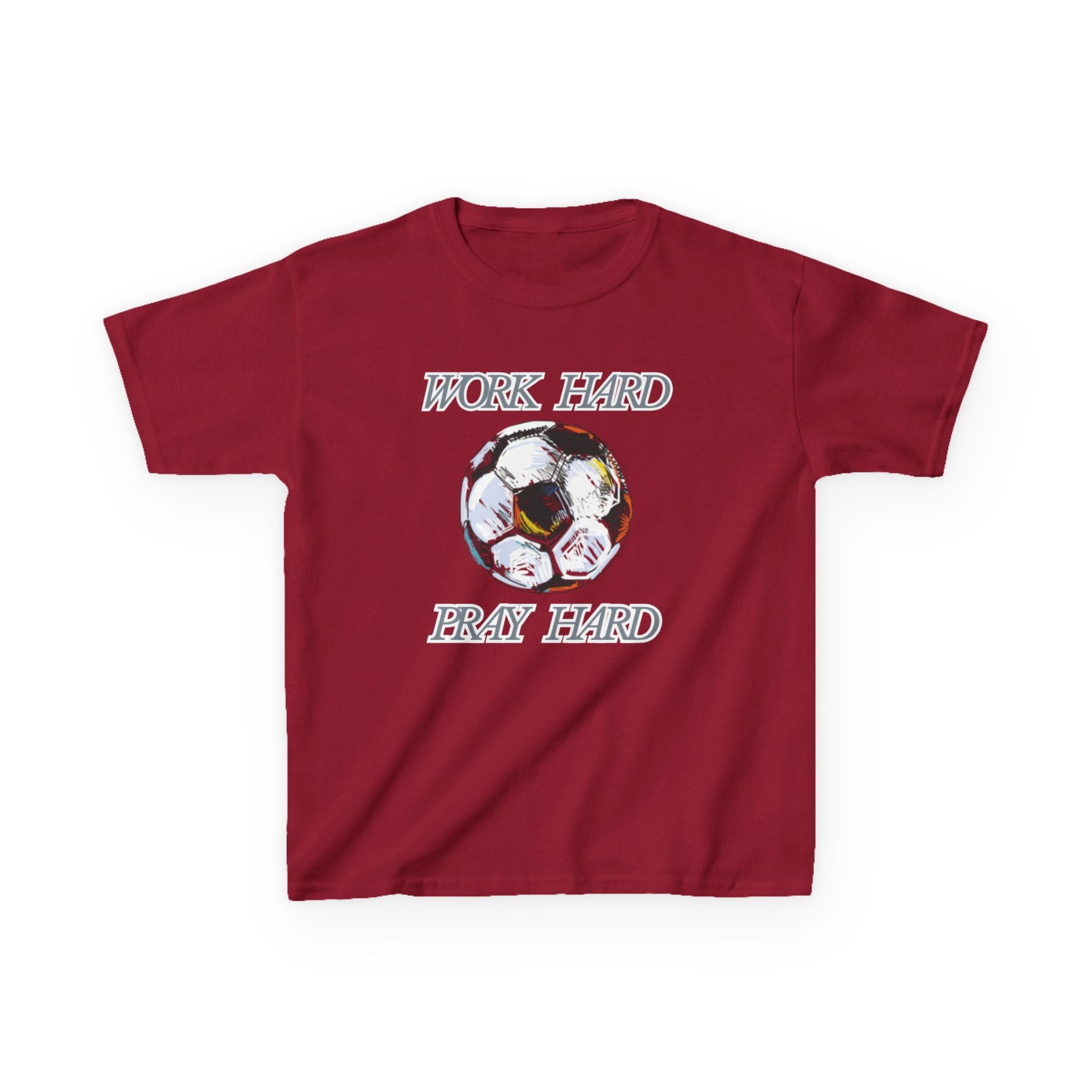 Soccer Work Hard Pray Hard - Kids Tee
