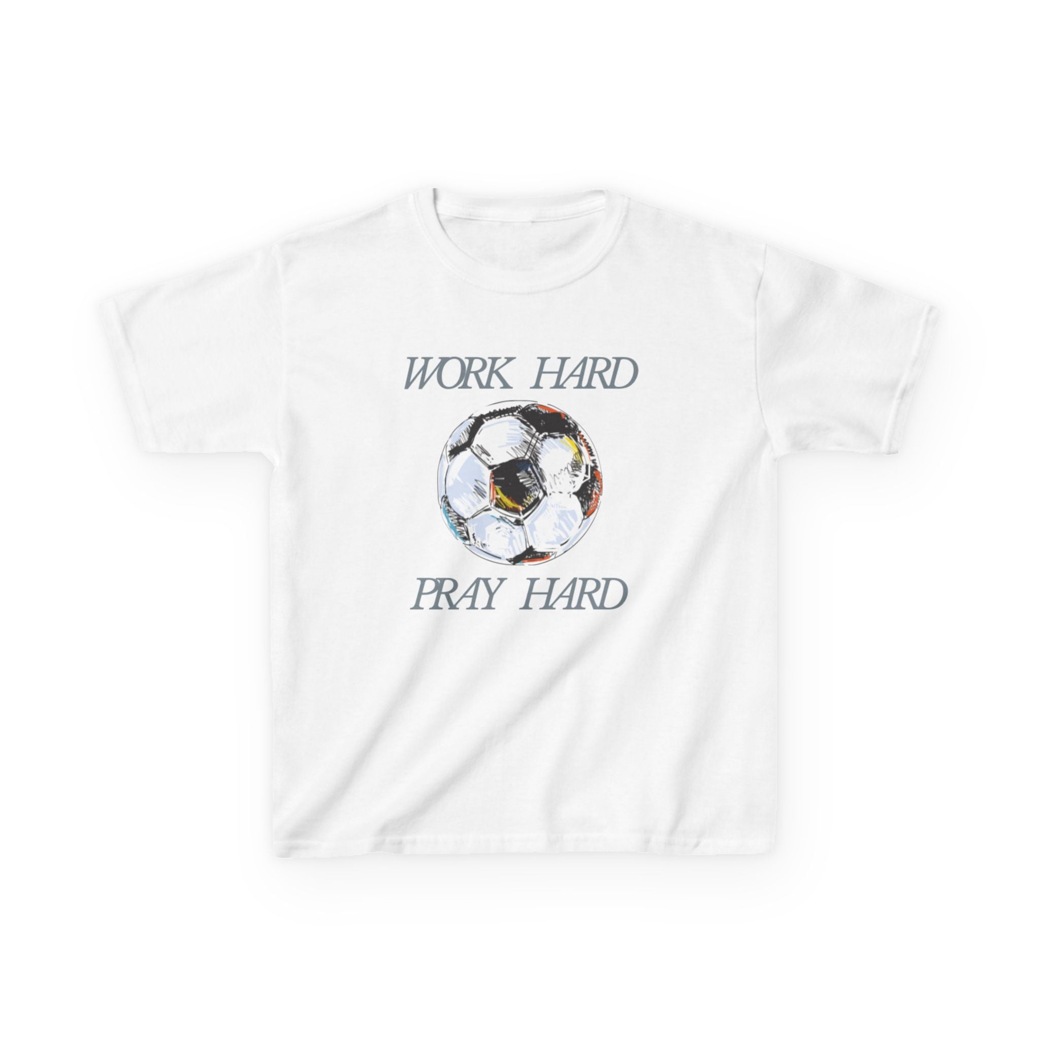 Soccer Work Hard Pray Hard - Kids Tee