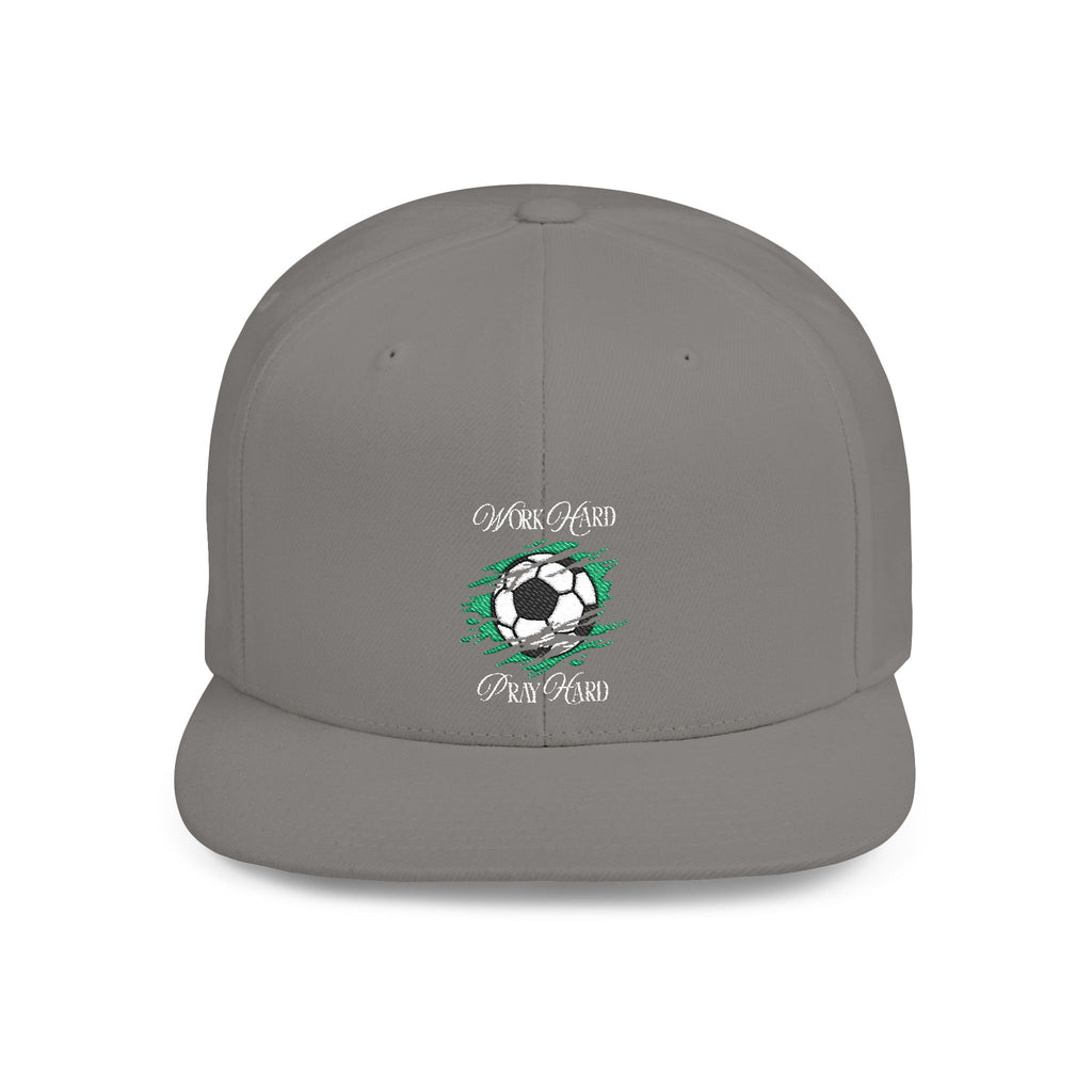 Soccer Work Hard Pray Hard - Christian Snapback