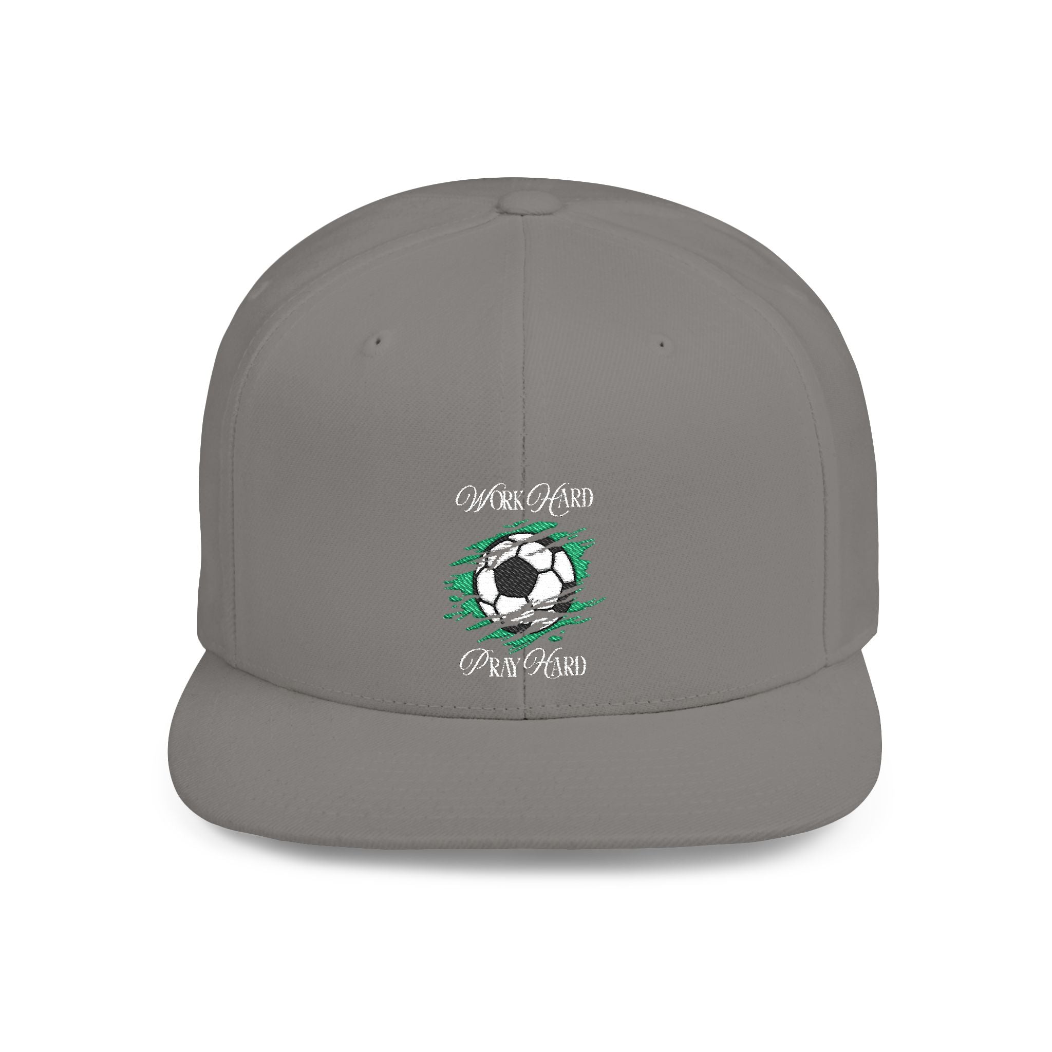 Soccer Work Hard Pray Hard - Christian Snapback