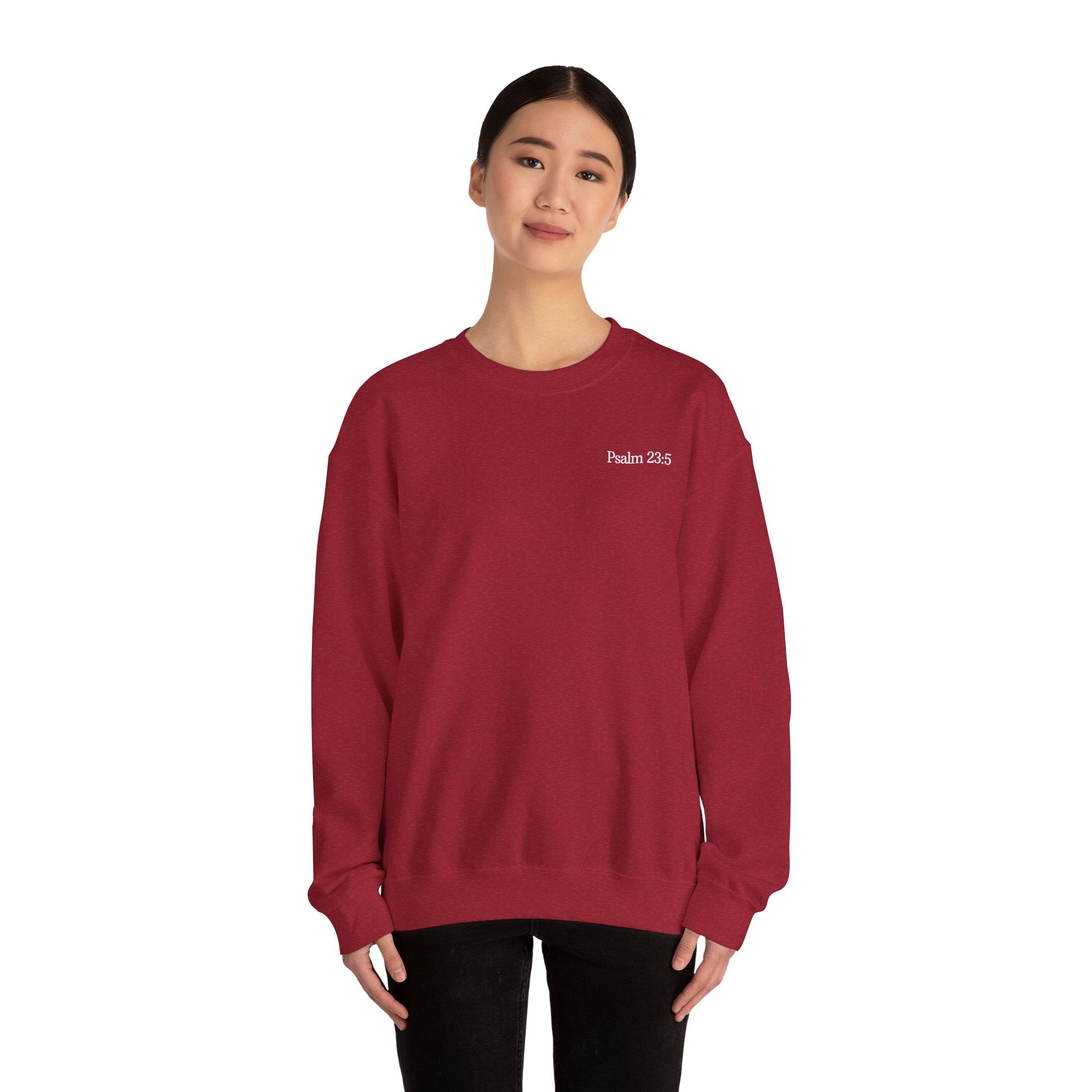 Psalm 23:5 - Christian Crewneck Sweatshirt