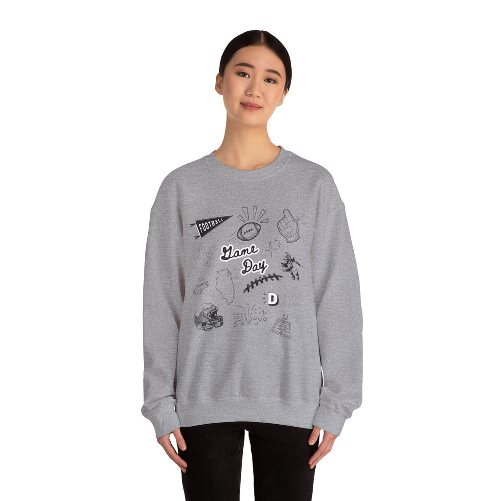 Football Game Day - Graphic Crewneck Sweatshirt
