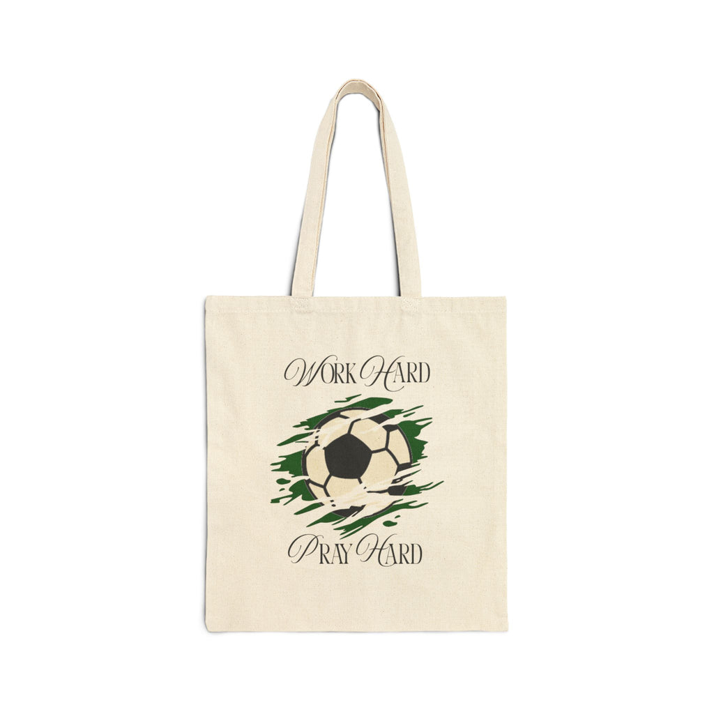 Soccer Work Hard Pray Hard - Canvas Tote Bag