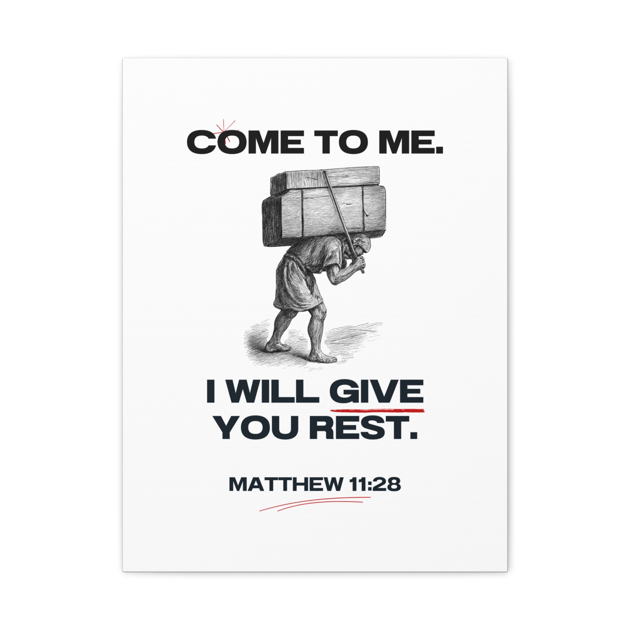 Matthew 11:28 - Christian Wall Art