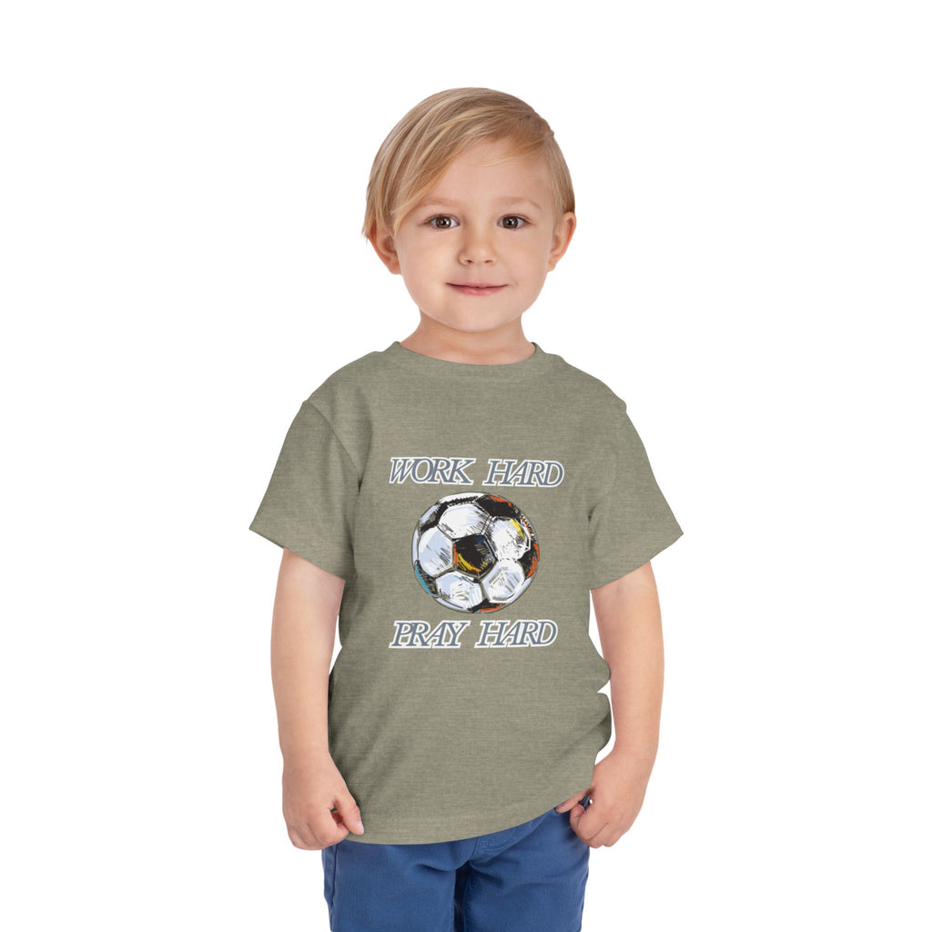 Soccer Work Hard Pray Hard - Toddler Tee