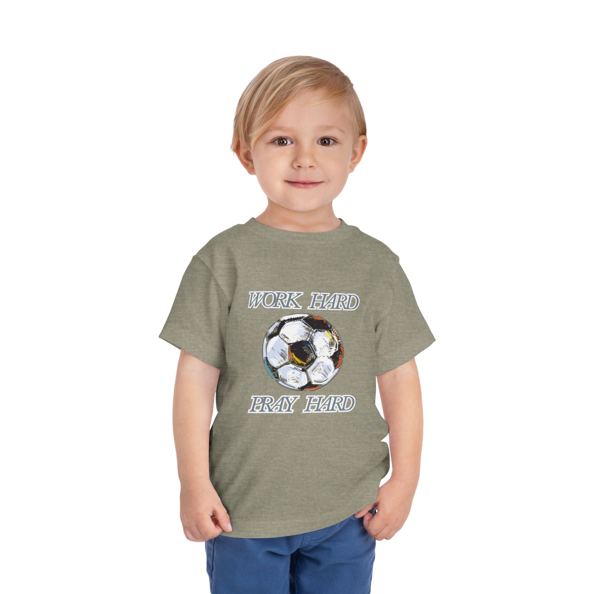 Soccer Work Hard Pray Hard - Toddler Tee