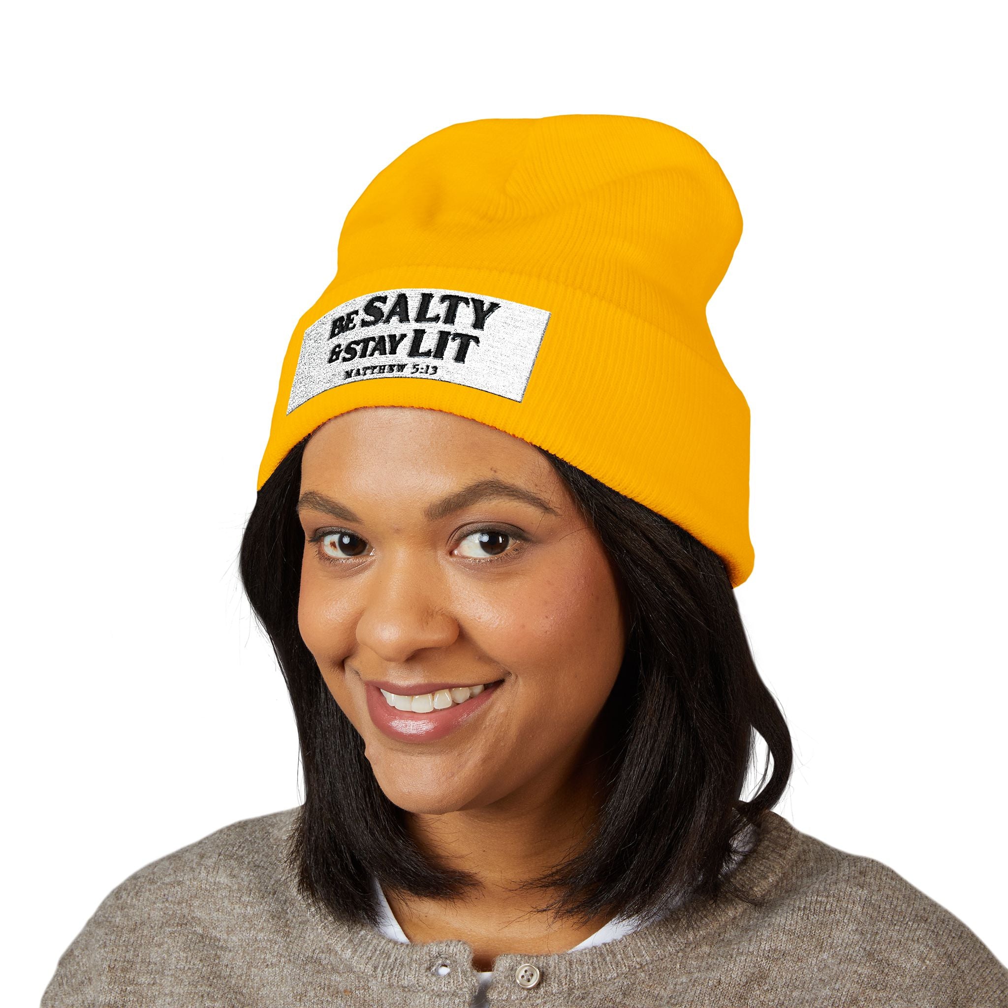 Matthew 5:13 - Christian Beanie (Embroidered Patch)