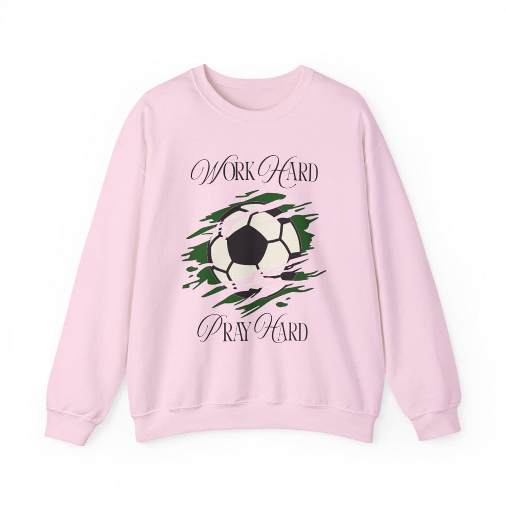 Soccer Work Hard Pray Hard - Crewneck Sweatshirt