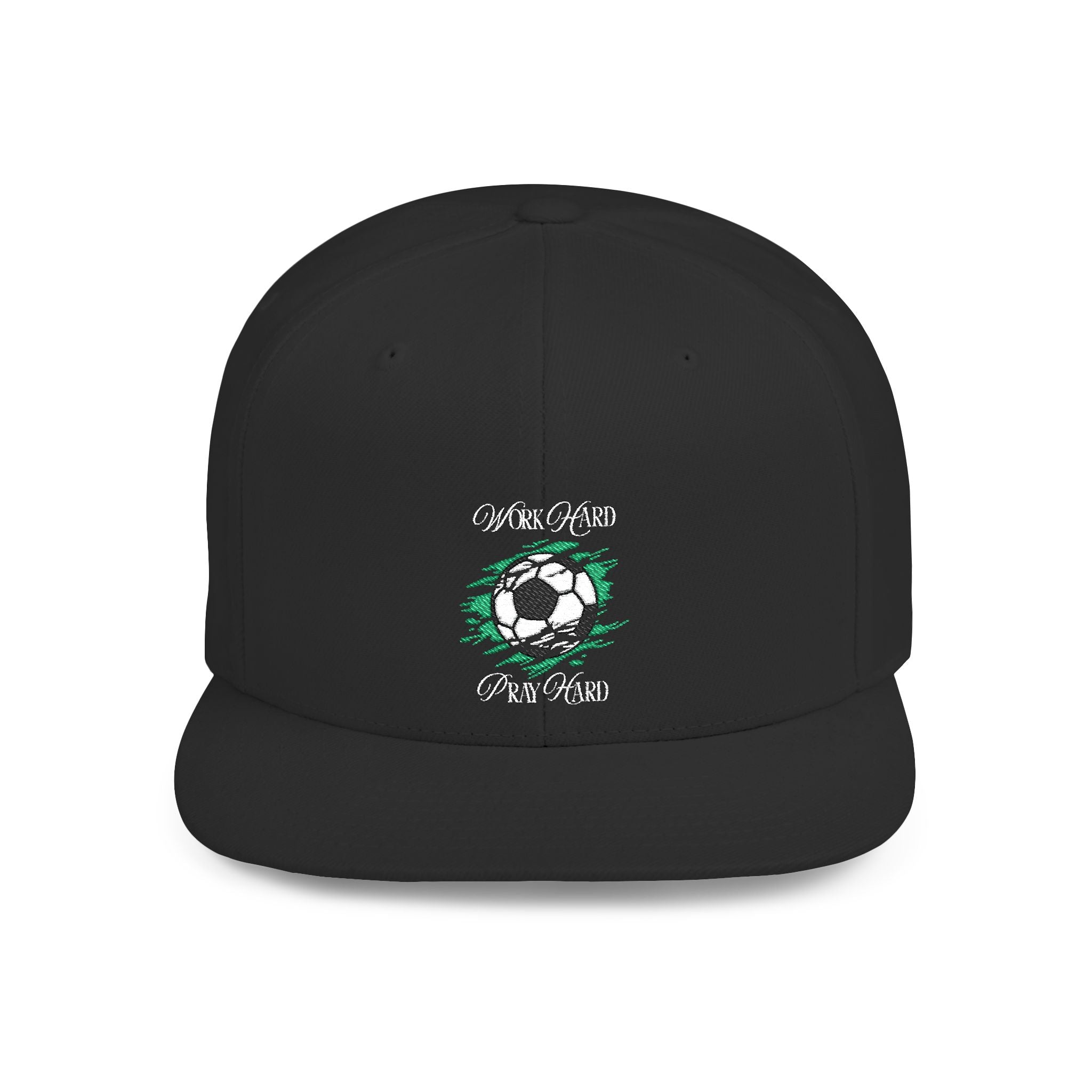 Soccer Work Hard Pray Hard - Christian Snapback