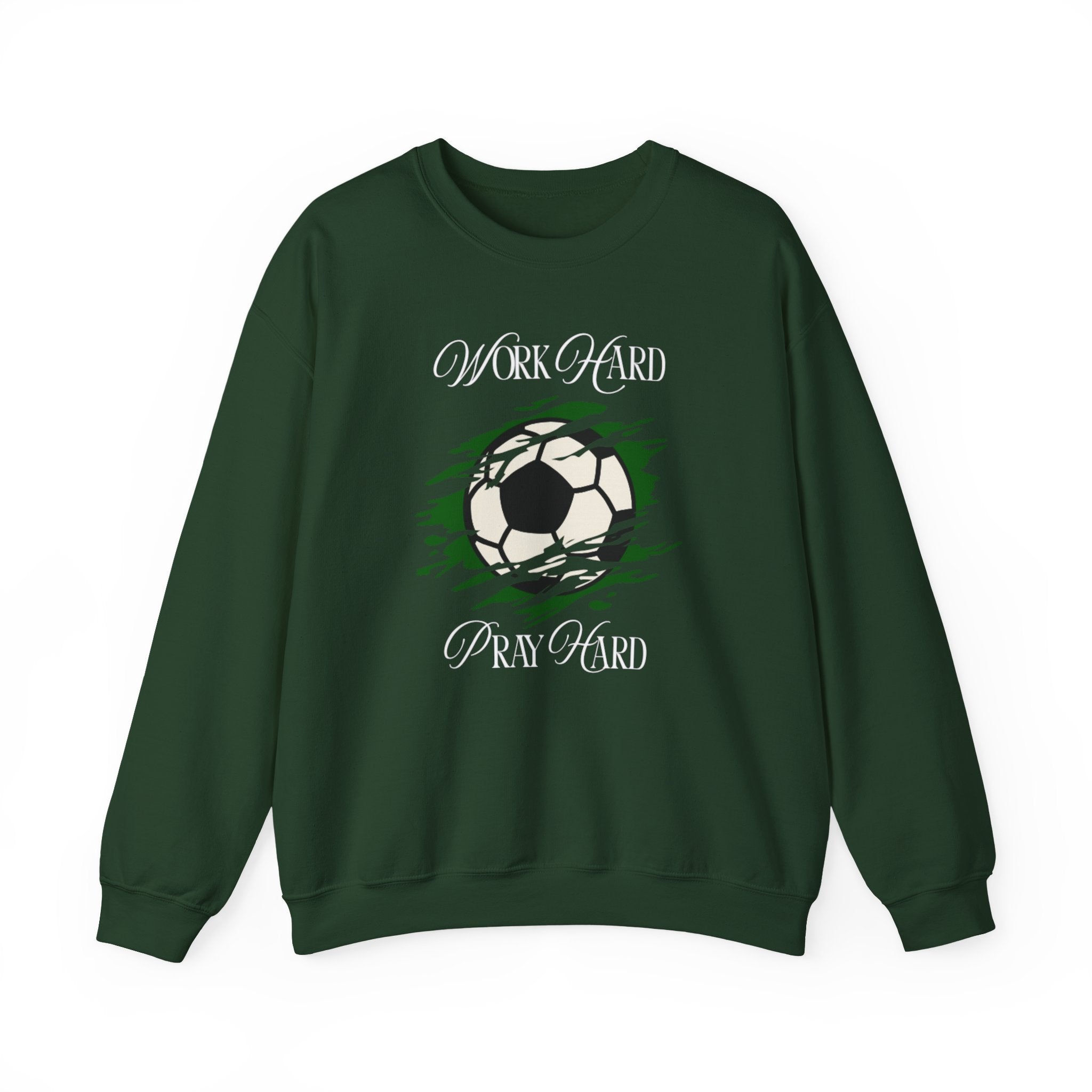 Soccer Work Hard Pray Hard - Crewneck Sweatshirt