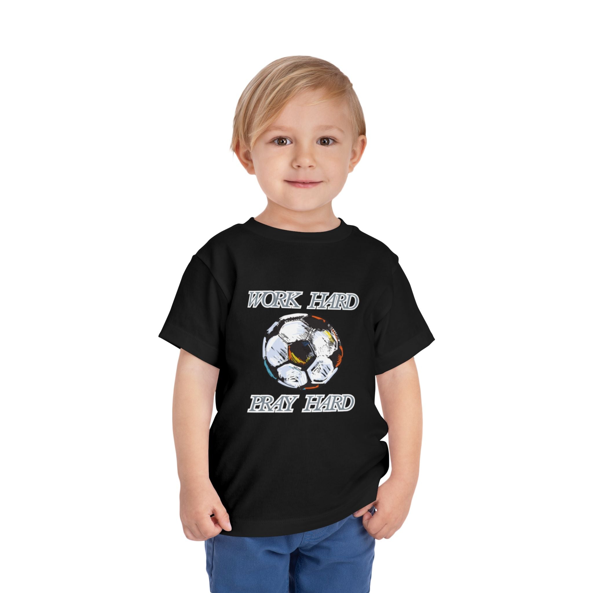 Soccer Work Hard Pray Hard - Toddler Tee