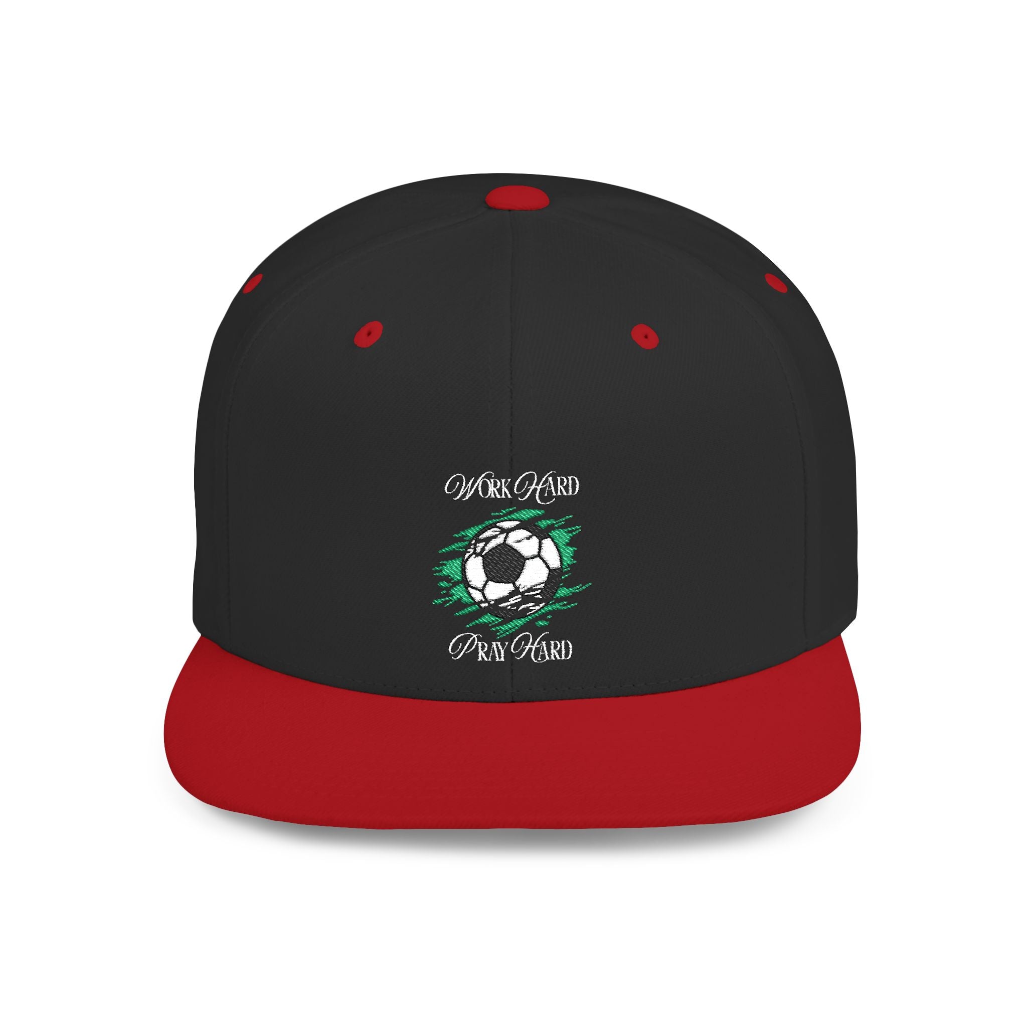 Soccer Work Hard Pray Hard - Christian Snapback