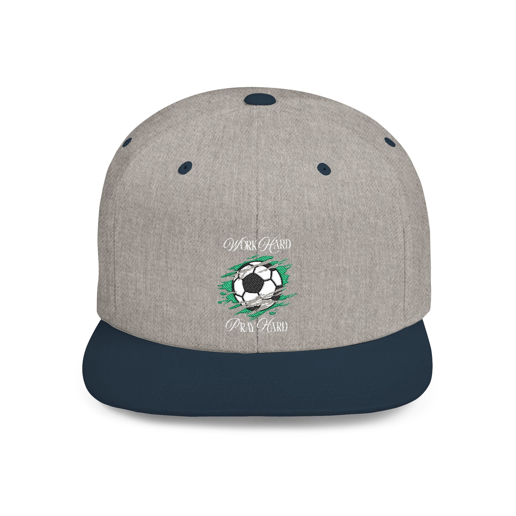 Soccer Work Hard Pray Hard - Christian Snapback