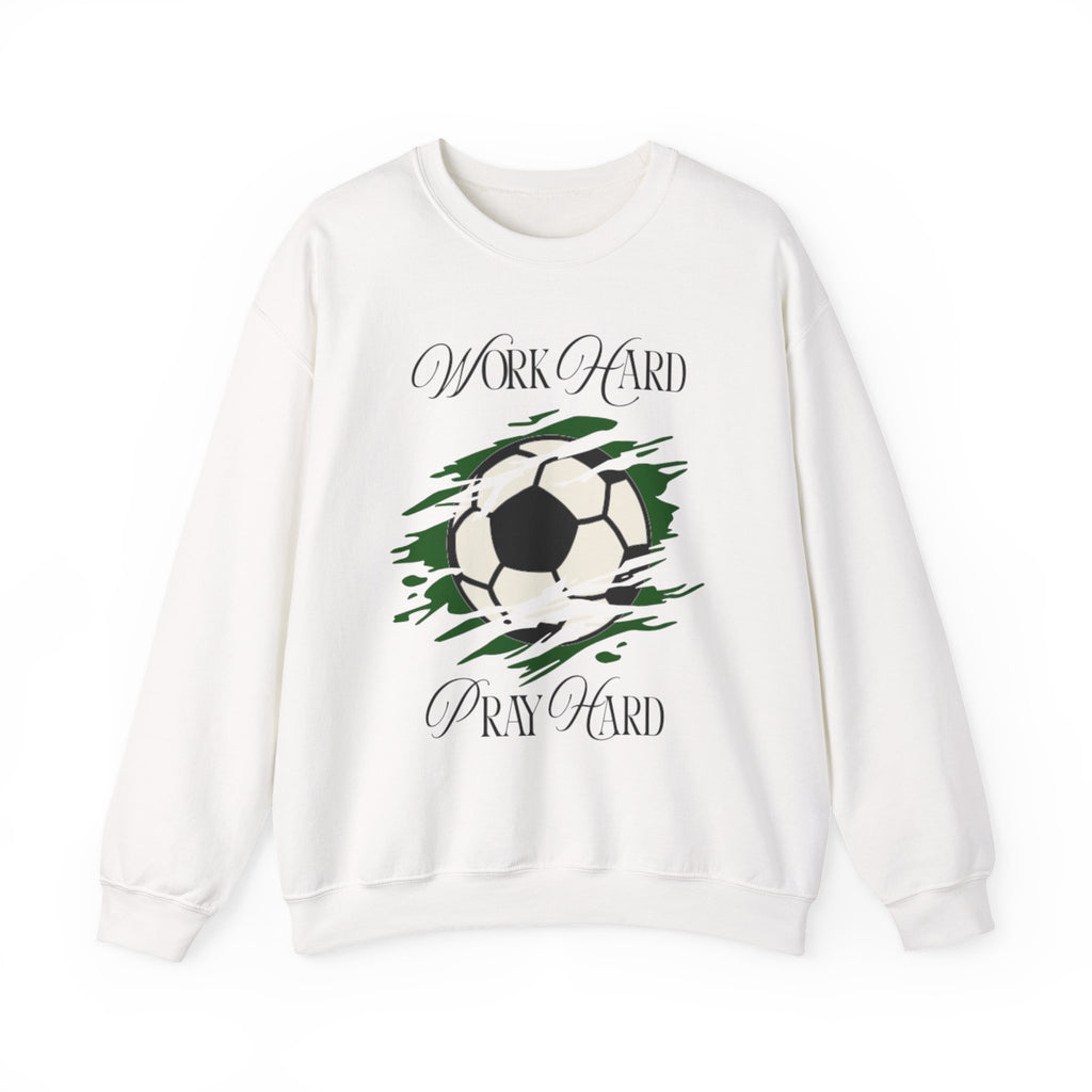 Soccer Work Hard Pray Hard - Crewneck Sweatshirt