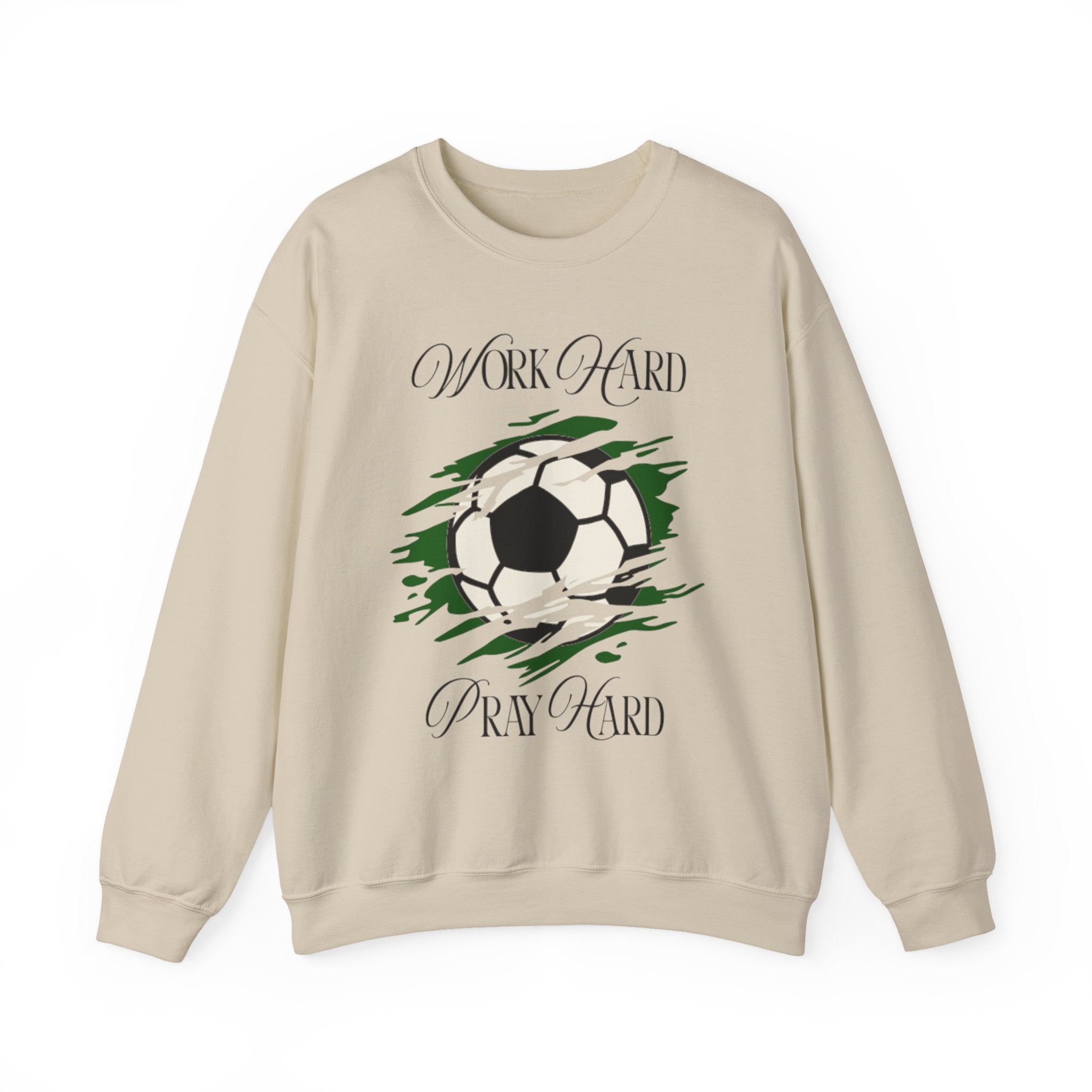 Soccer Work Hard Pray Hard - Crewneck Sweatshirt