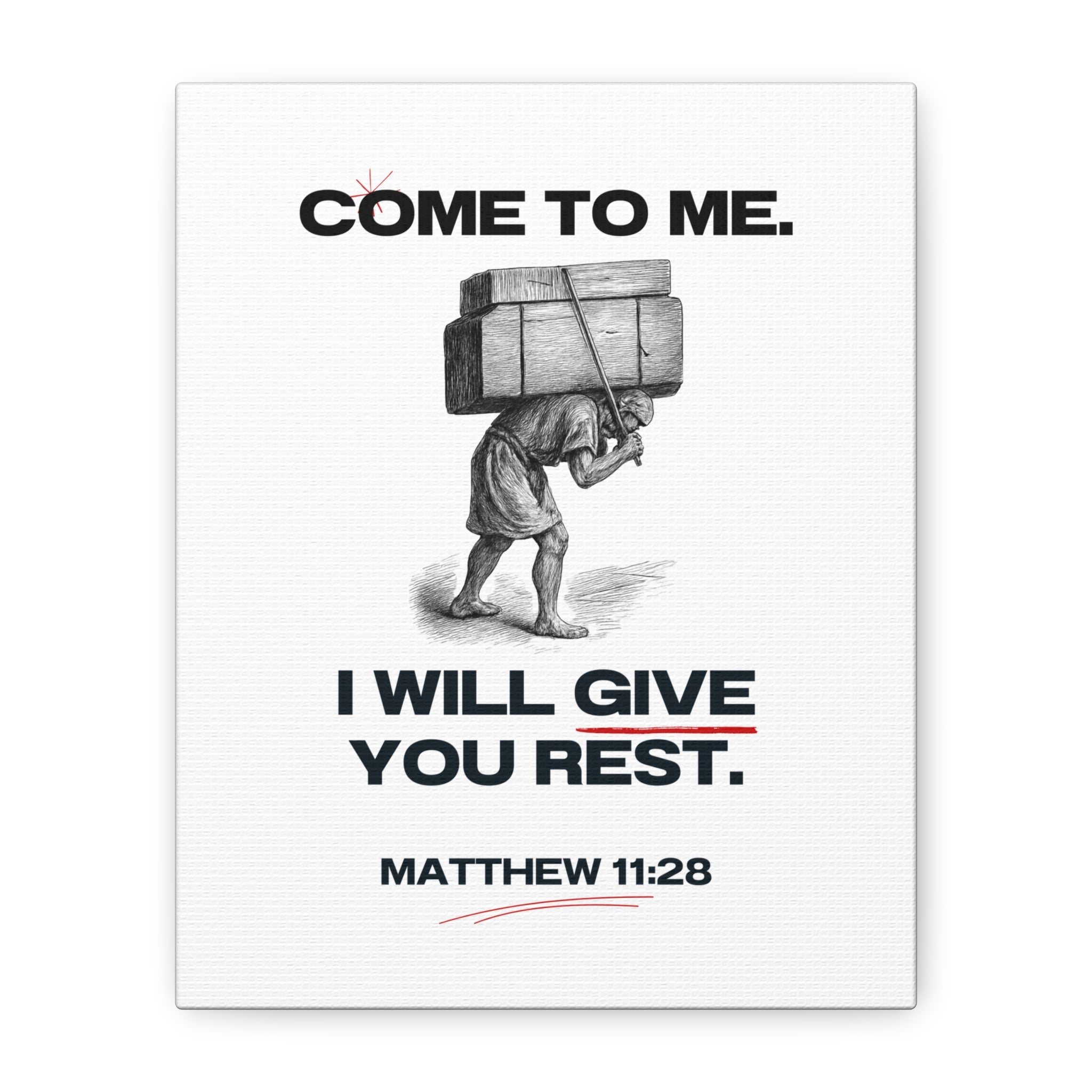 Matthew 11:28 - Christian Wall Art