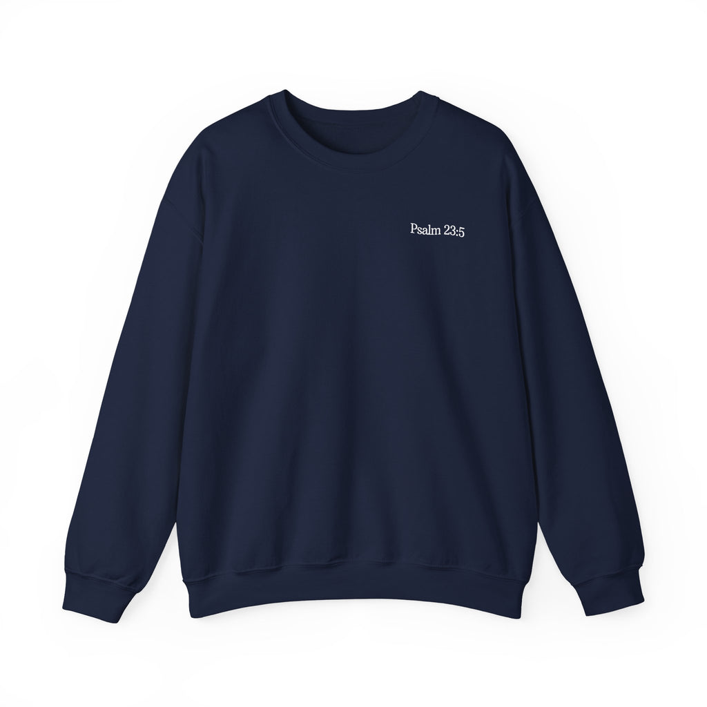 Psalm 23:5 - Christian Crewneck Sweatshirt