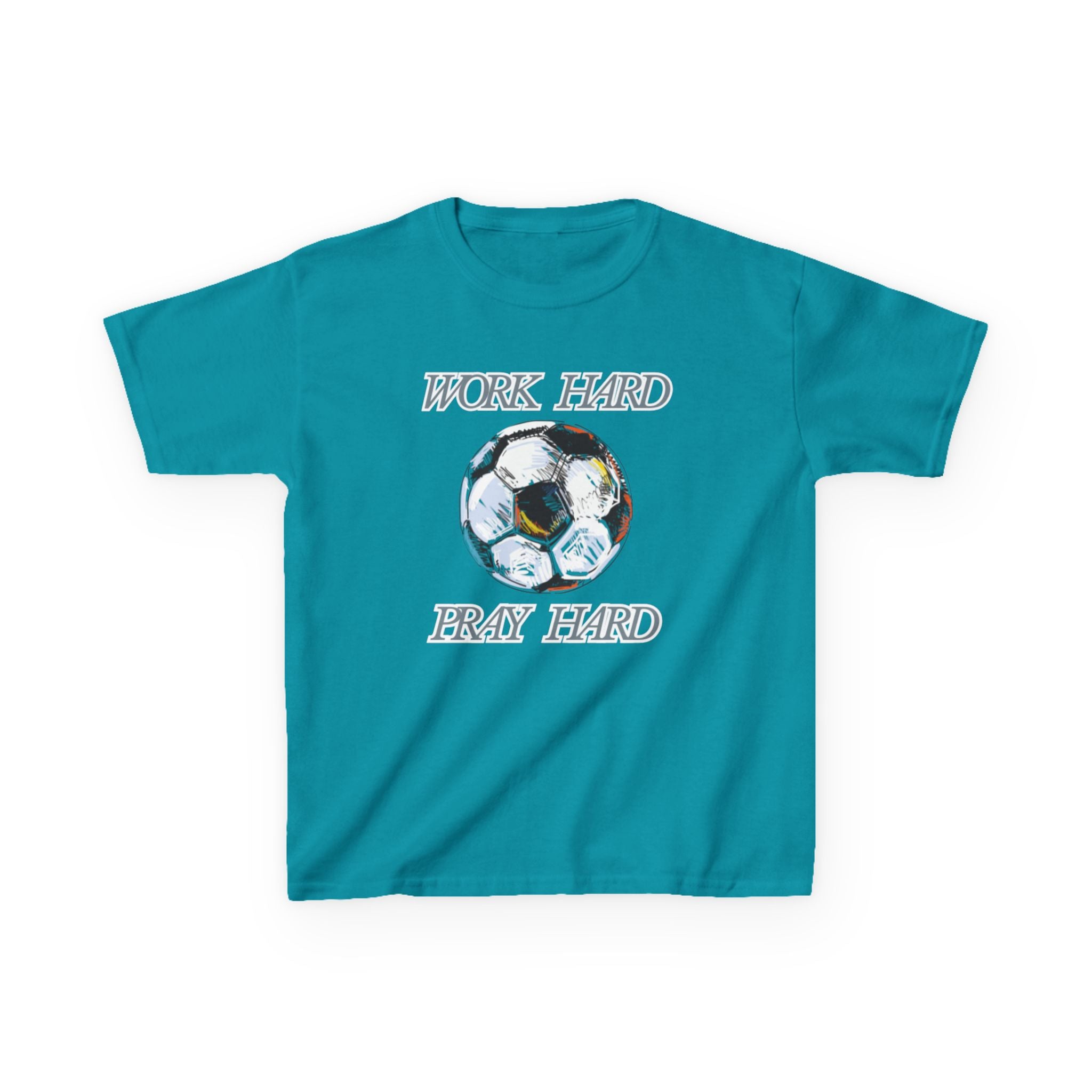 Soccer Work Hard Pray Hard - Kids Tee