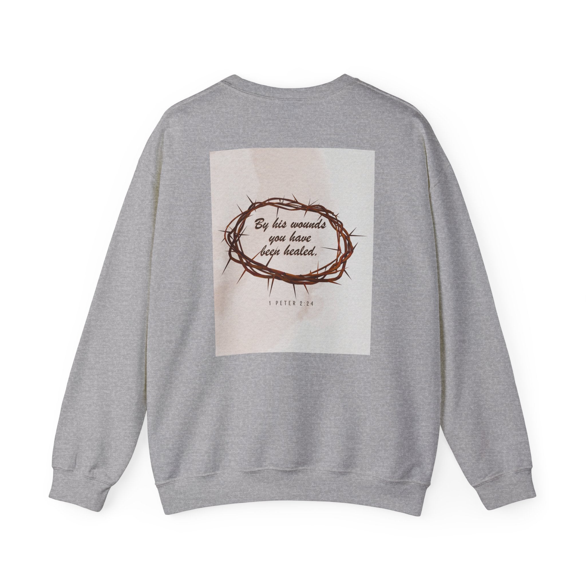 1 Peter 2:24 - Christian Crewneck Sweatshirt