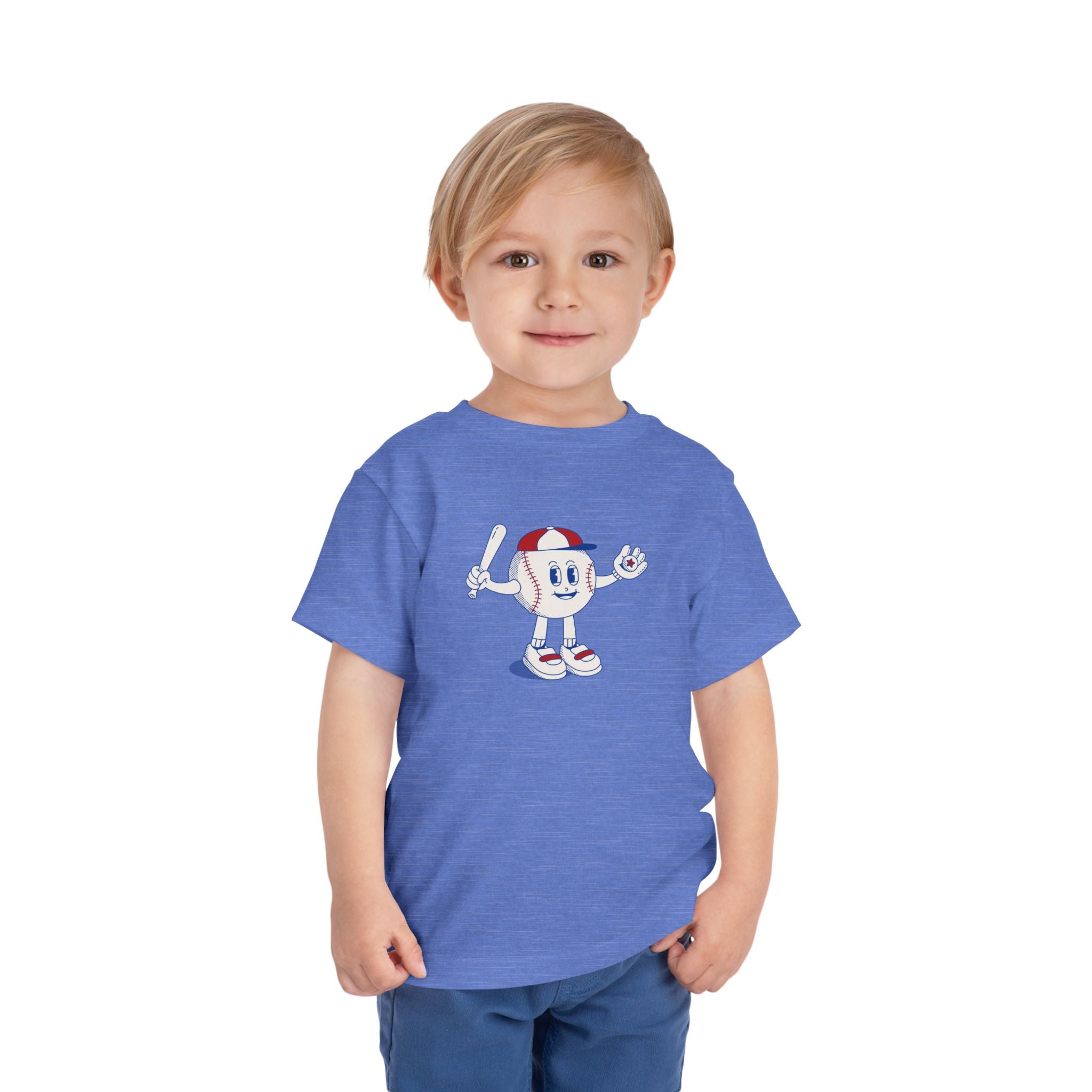 Retro Baseball Boy - Toddler Tee