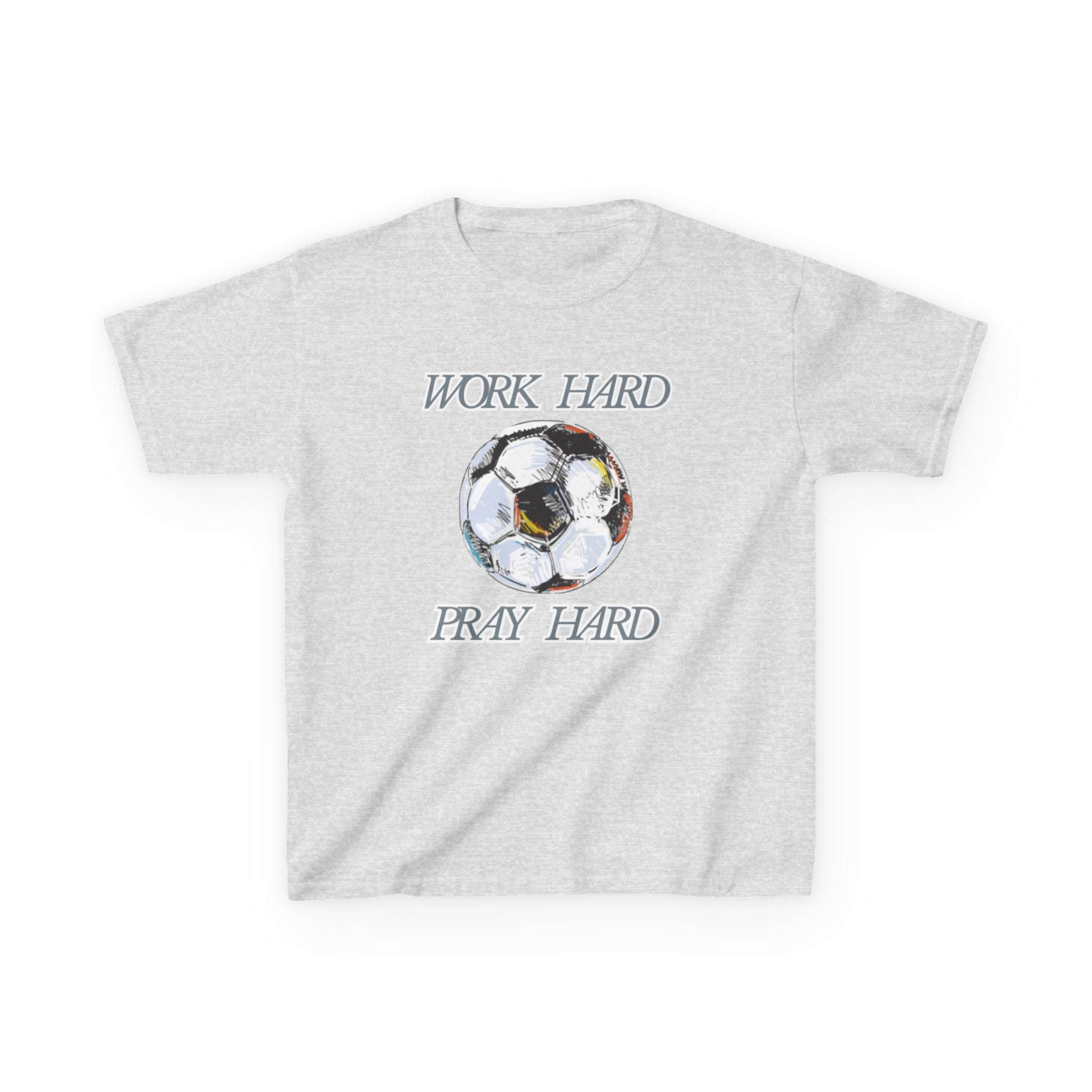 Soccer Work Hard Pray Hard - Kids Tee