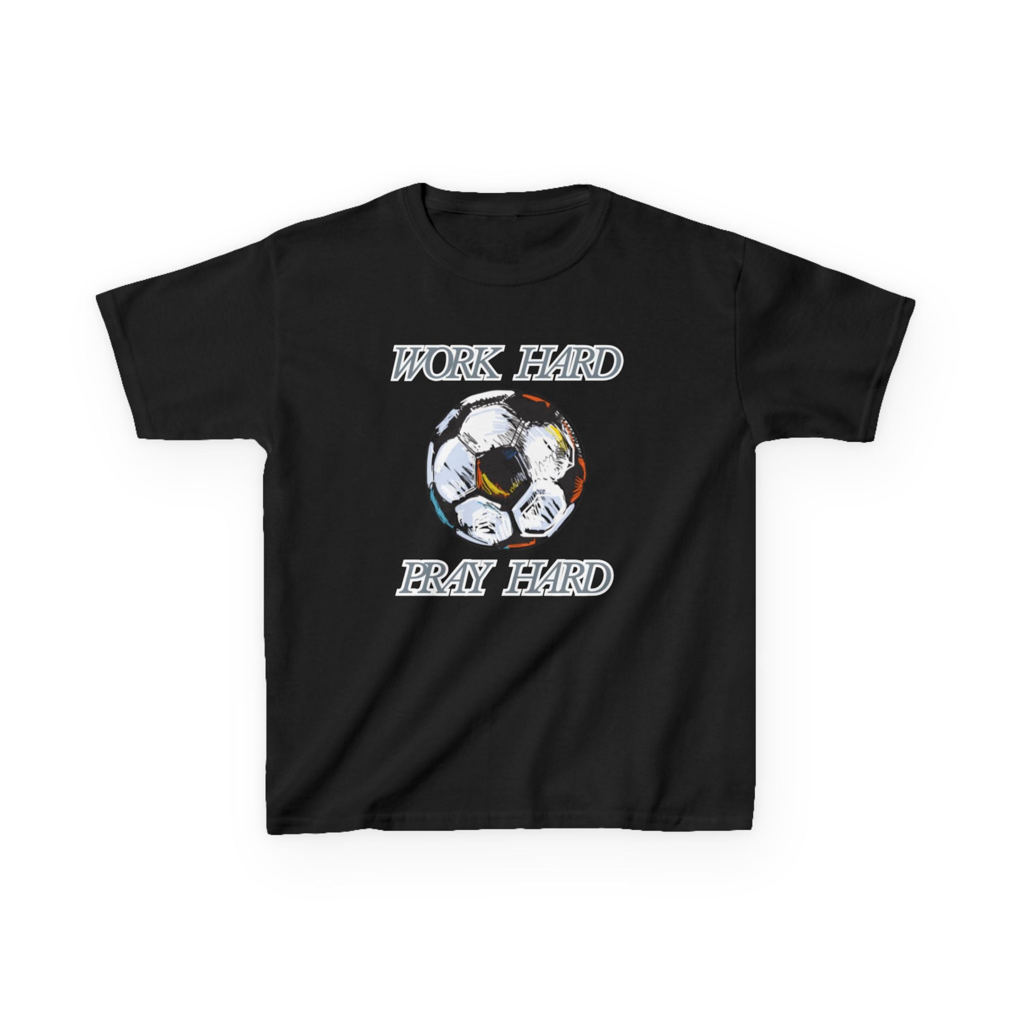 Soccer Work Hard Pray Hard - Kids Tee