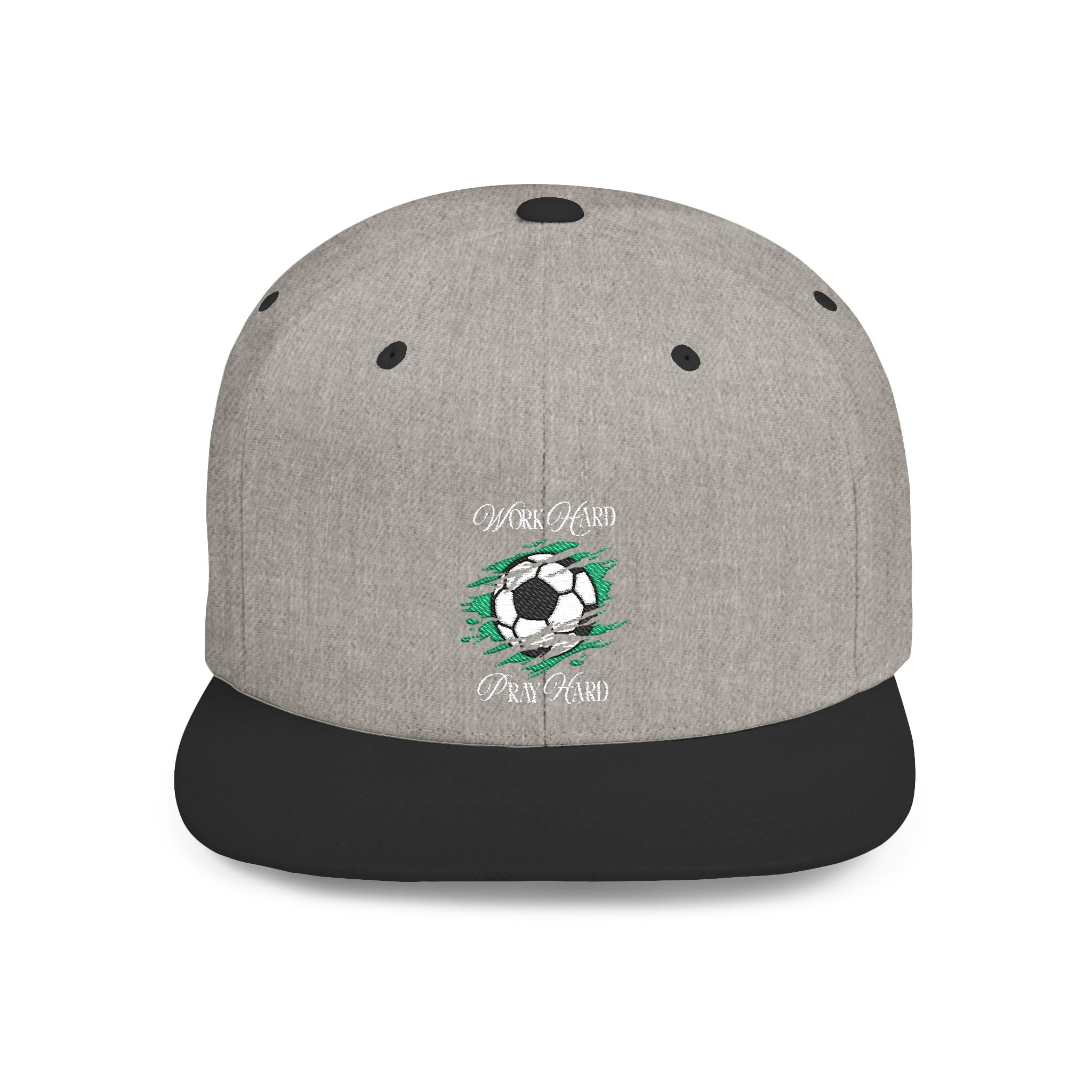 Soccer Work Hard Pray Hard - Christian Snapback