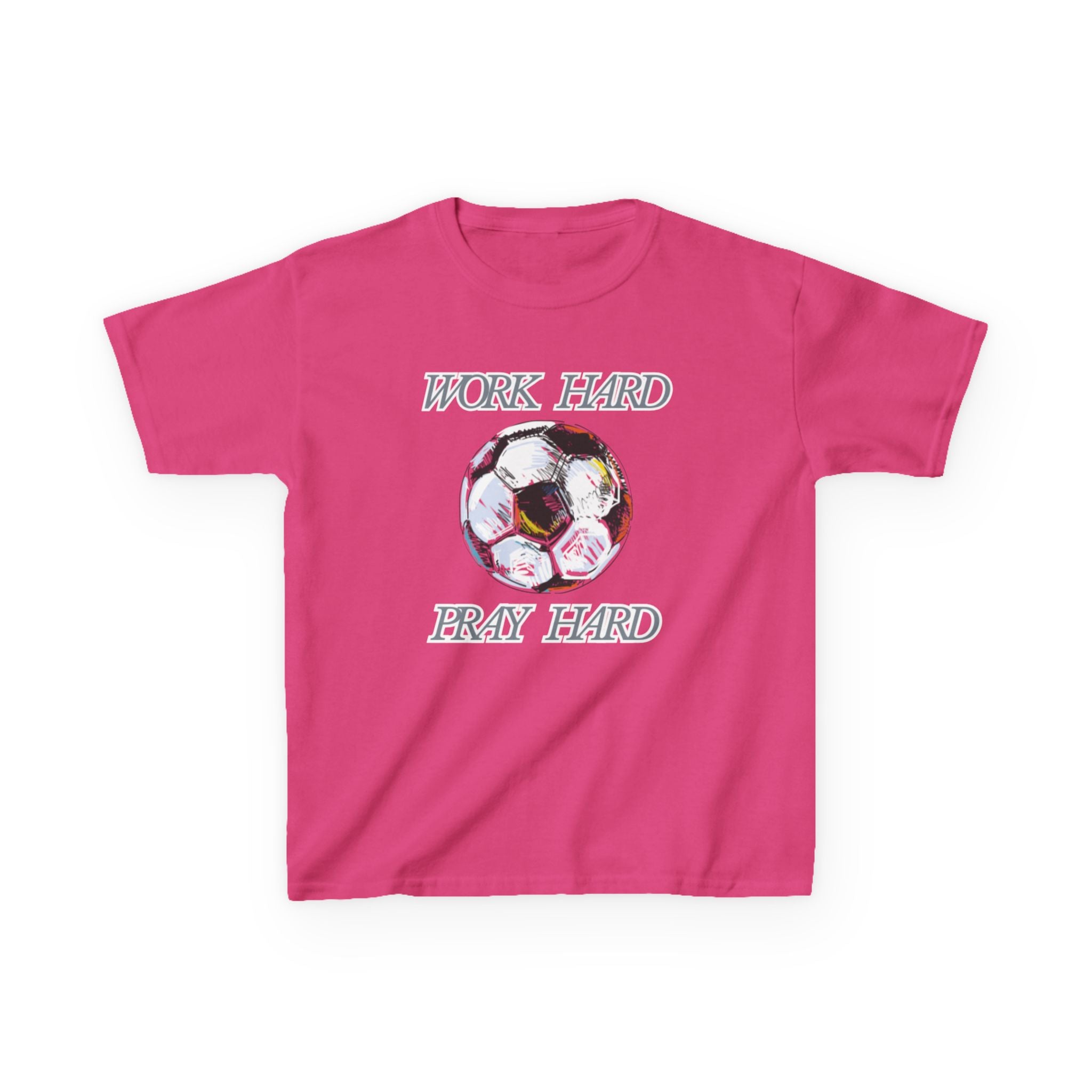Soccer Work Hard Pray Hard - Kids Tee