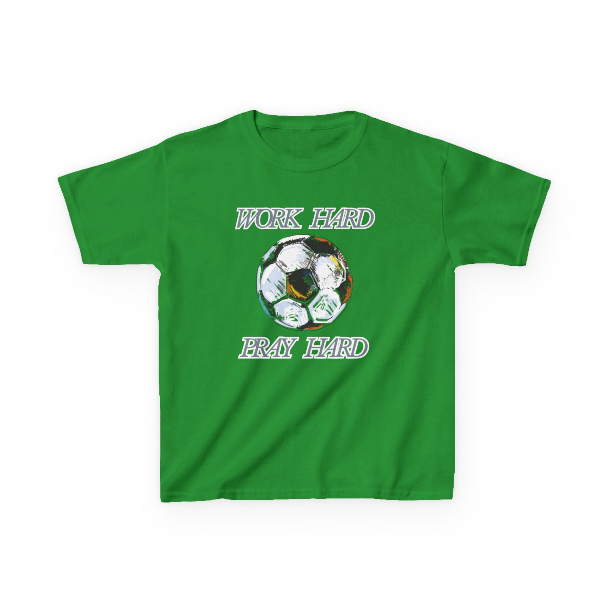 Soccer Work Hard Pray Hard - Kids Tee