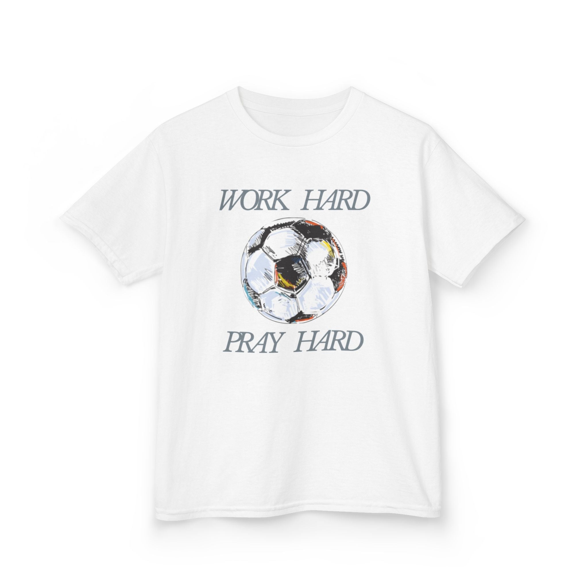 Soccer Work Hard Pray Hard - Kids Tee