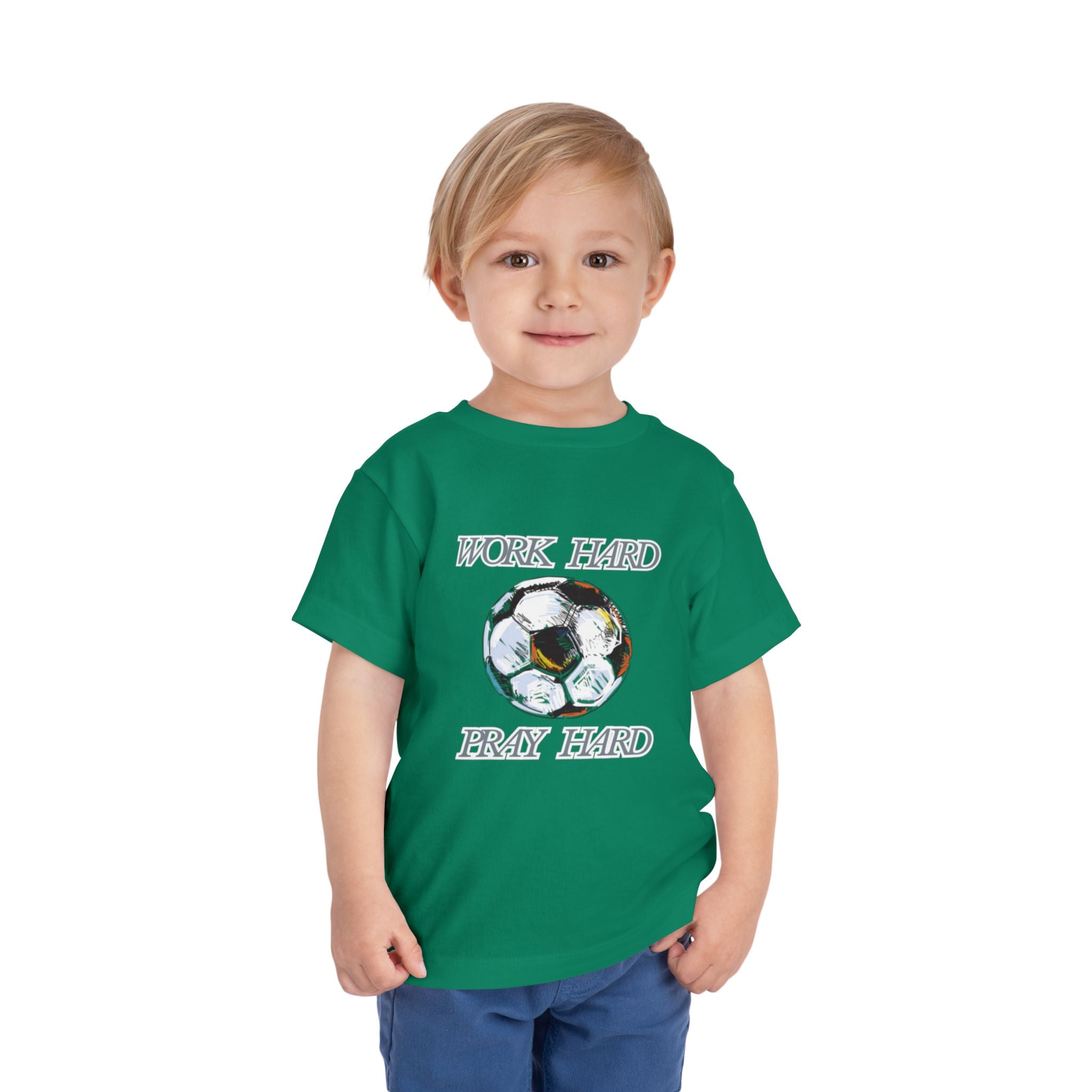 Soccer Work Hard Pray Hard - Toddler Tee