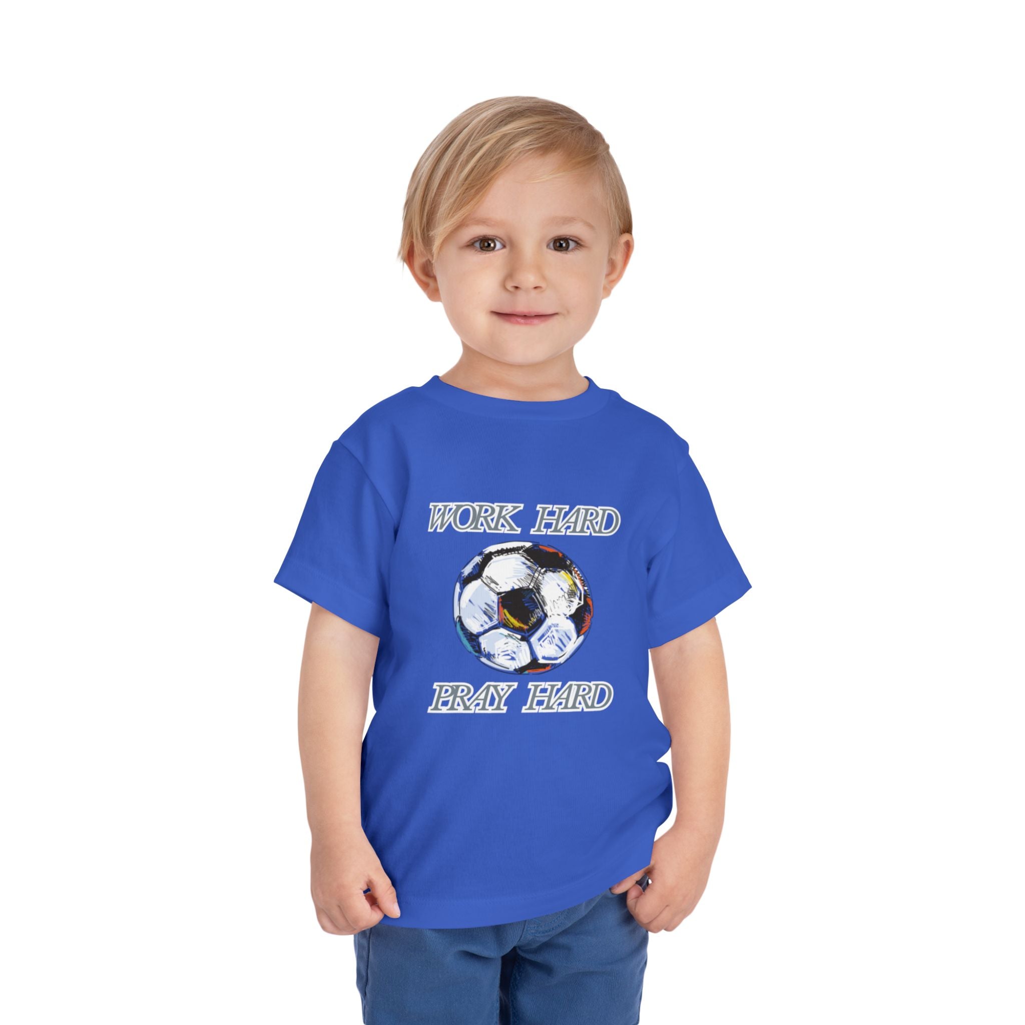 Soccer Work Hard Pray Hard - Toddler Tee