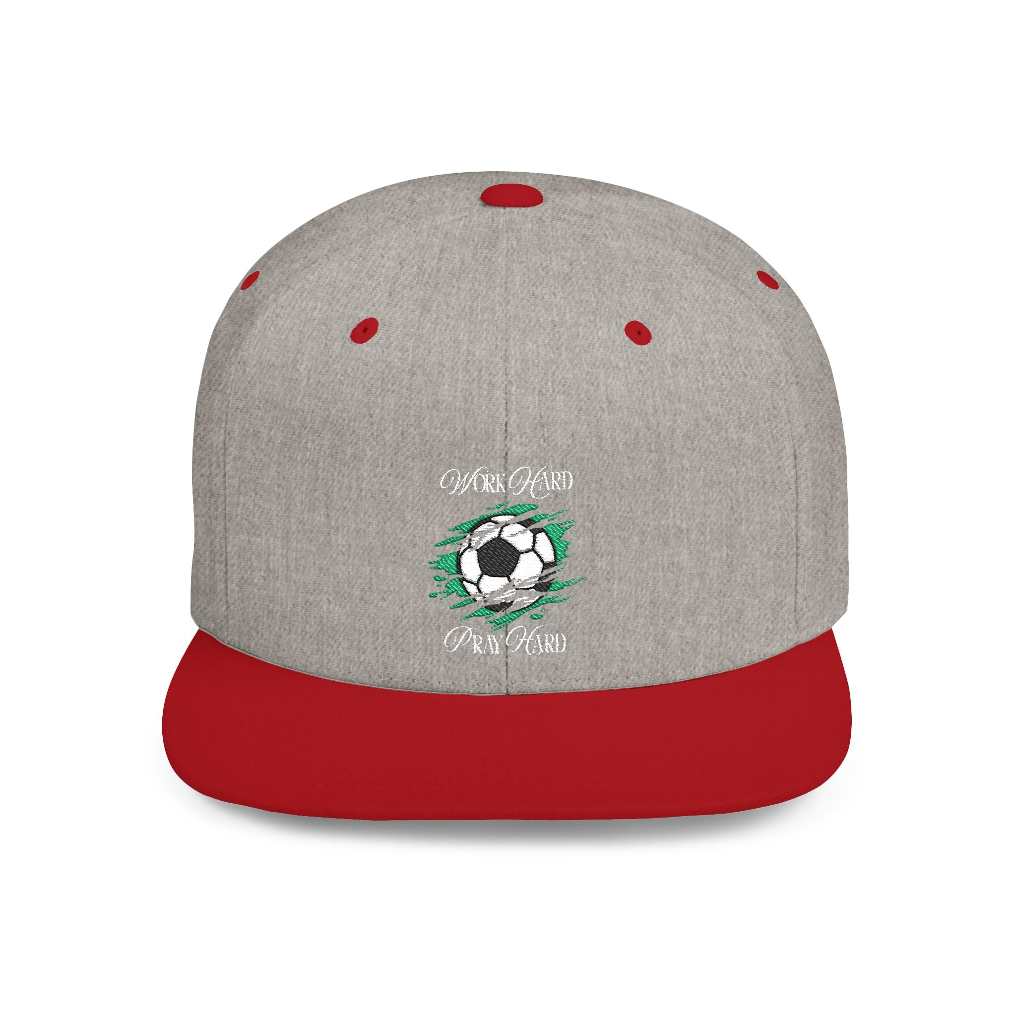Soccer Work Hard Pray Hard - Christian Snapback