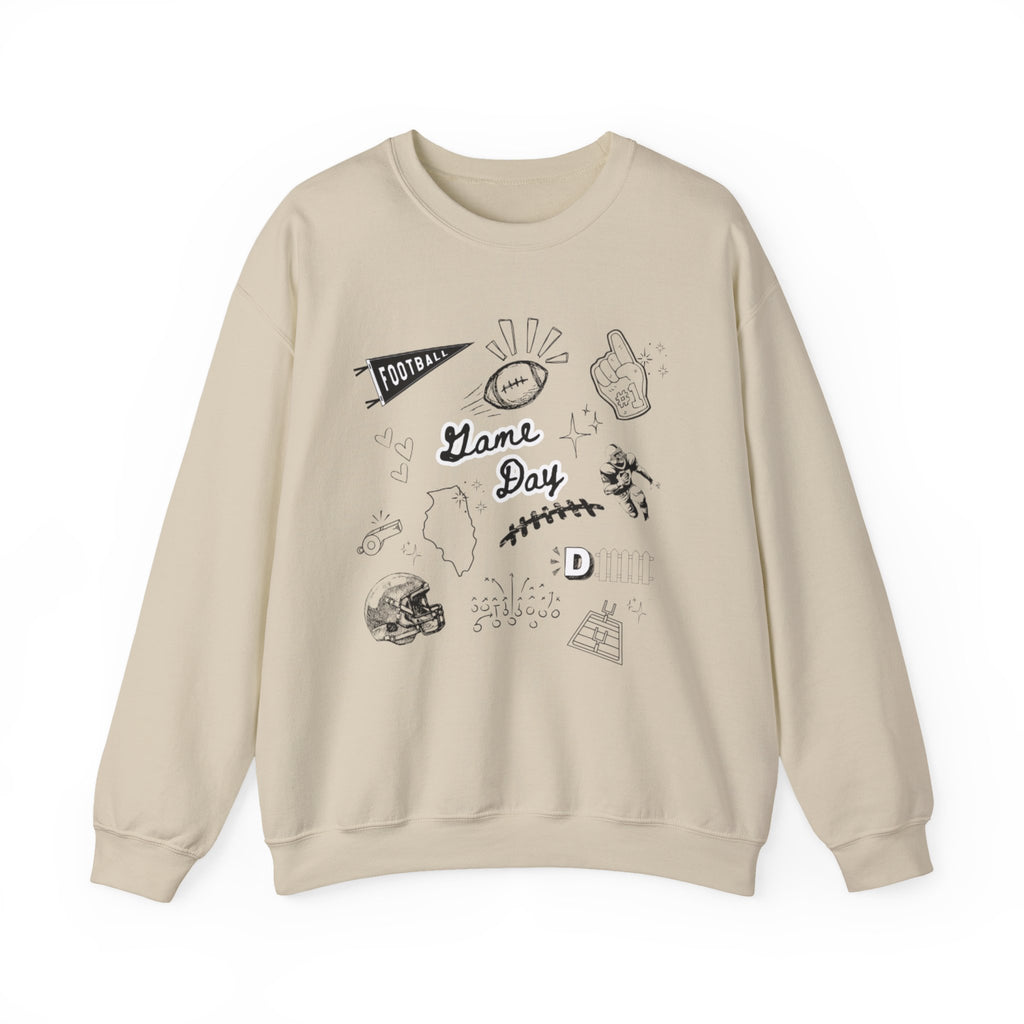 Football Game Day - Graphic Crewneck Sweatshirt