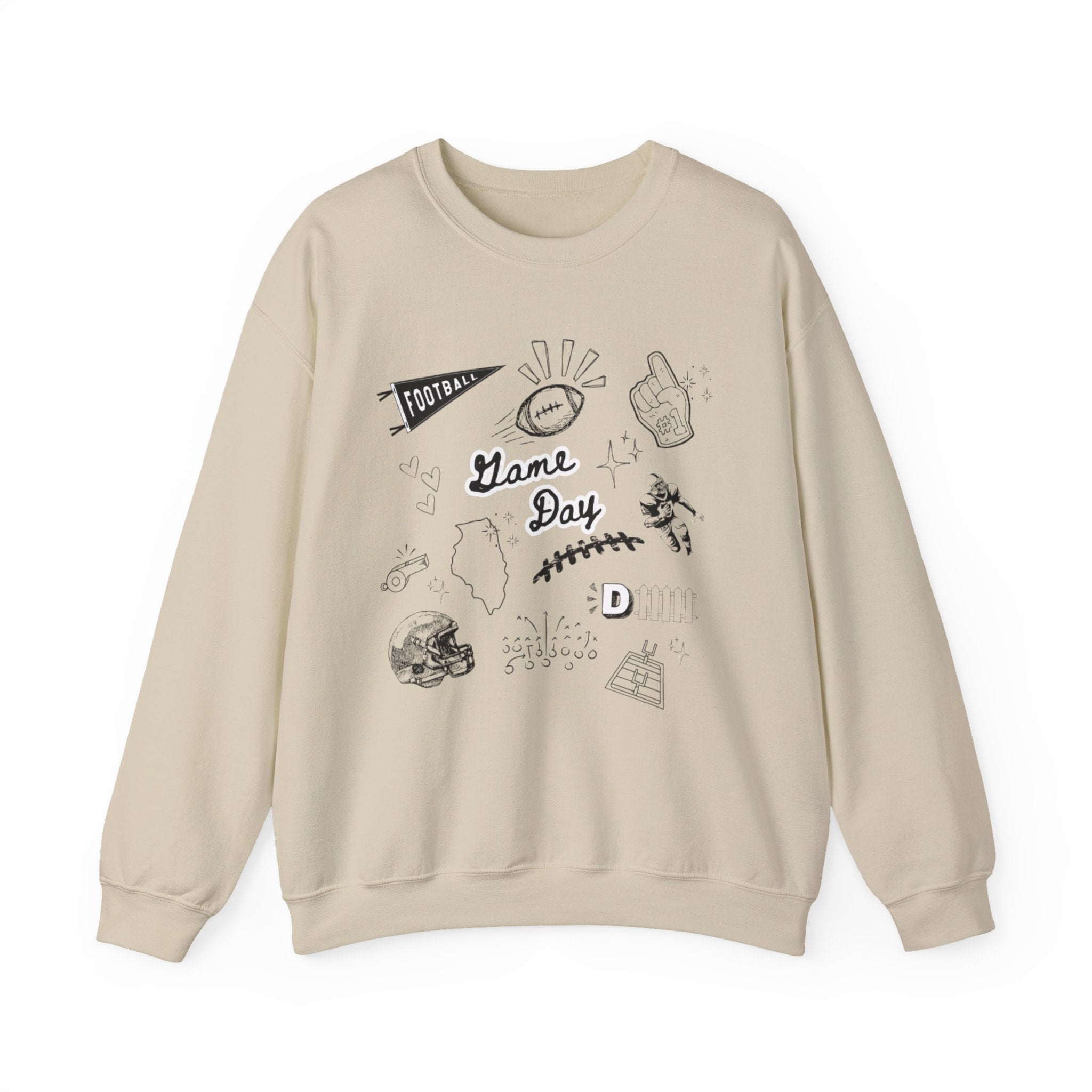 Football Game Day - Graphic Crewneck Sweatshirt