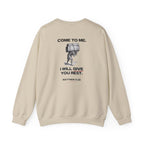 Matthew 11:28 - Christian Crewneck Sweatshirt