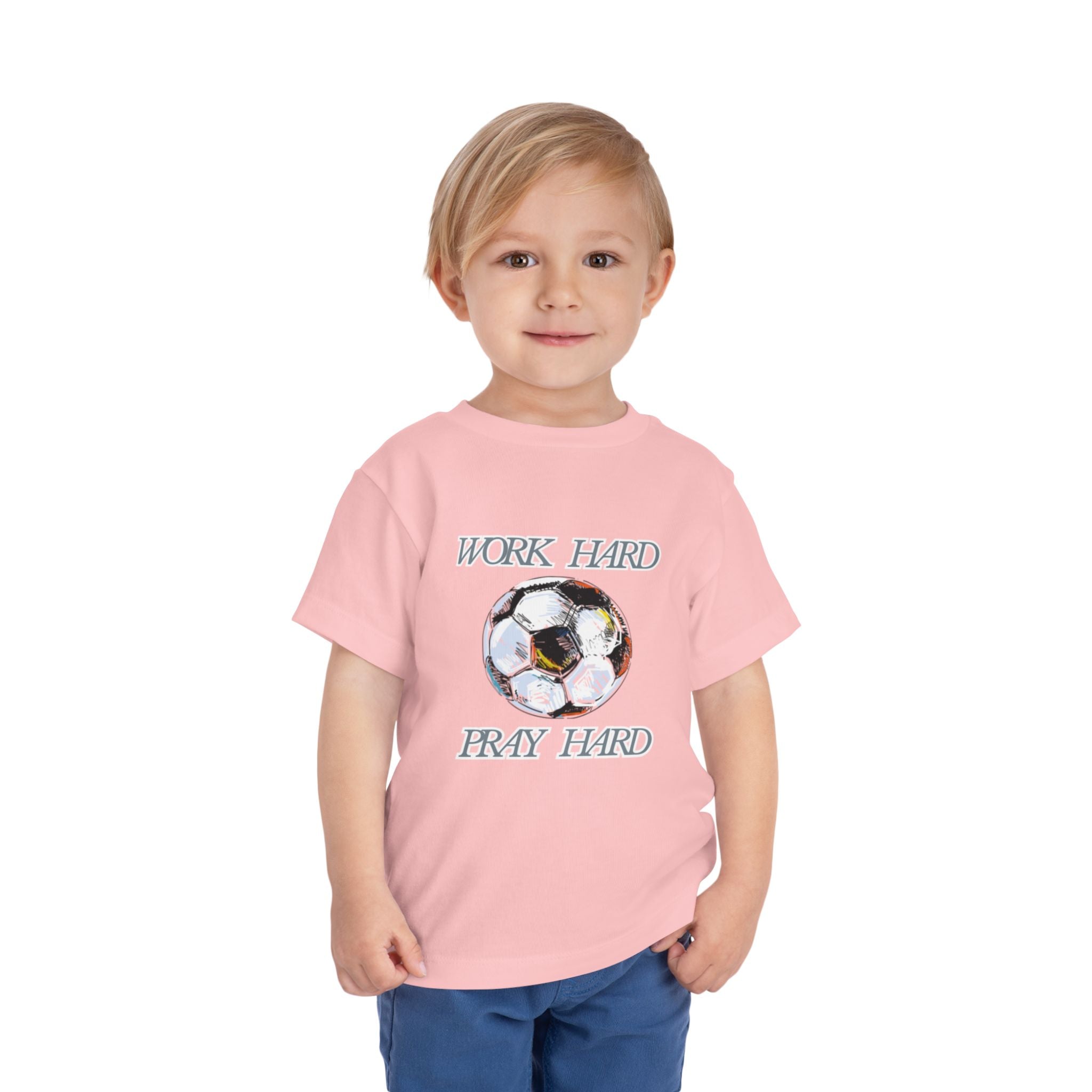 Soccer Work Hard Pray Hard - Toddler Tee