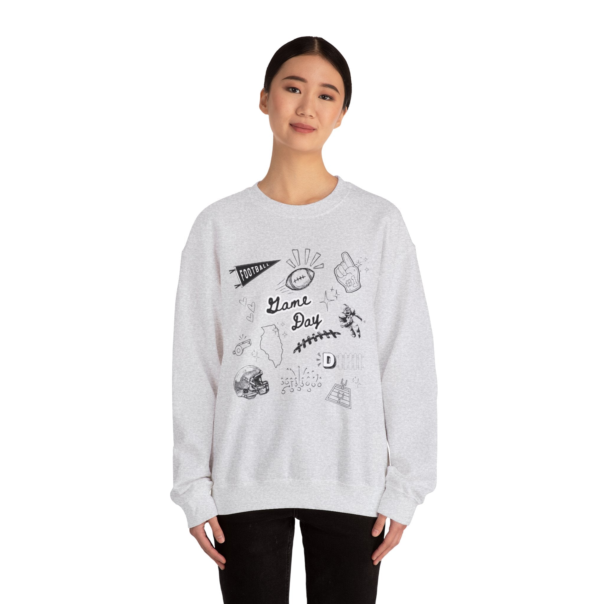 Football Game Day - Graphic Crewneck Sweatshirt
