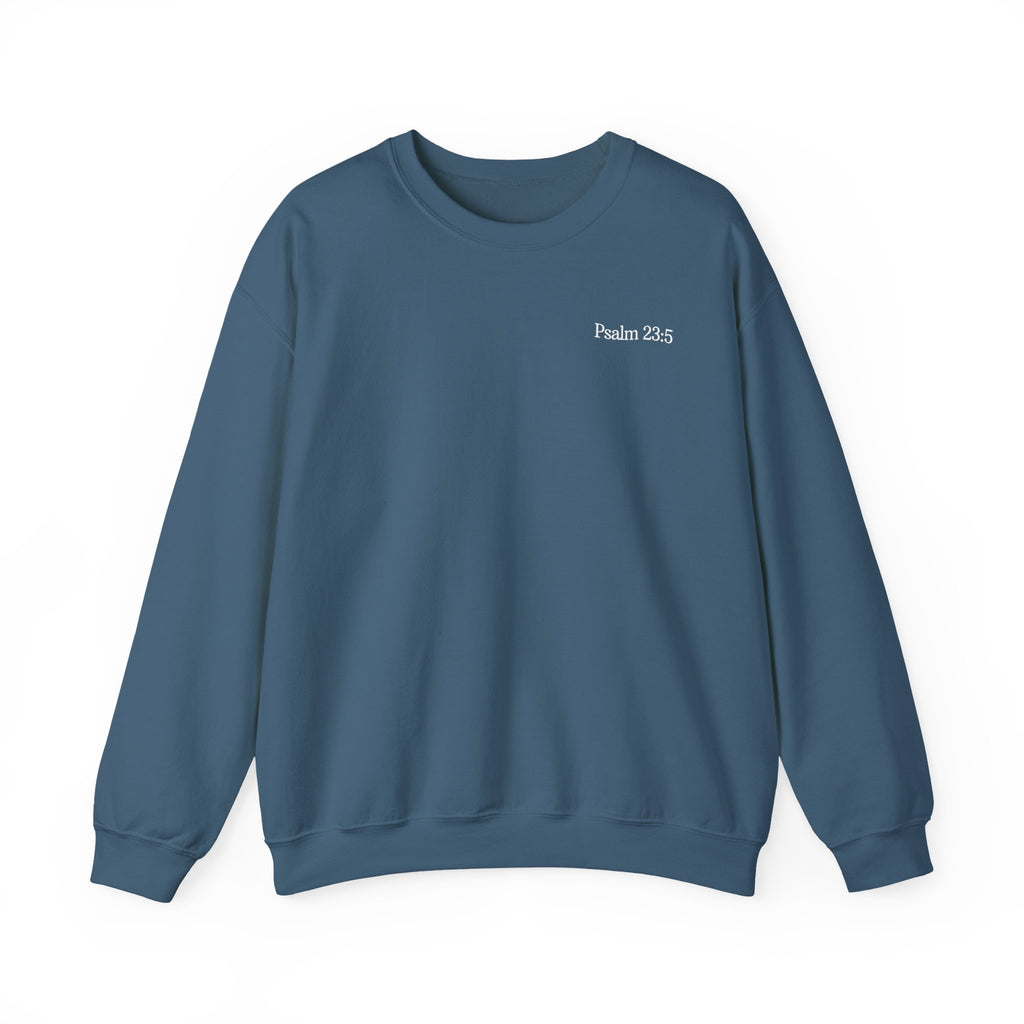 Psalm 23:5 - Christian Crewneck Sweatshirt