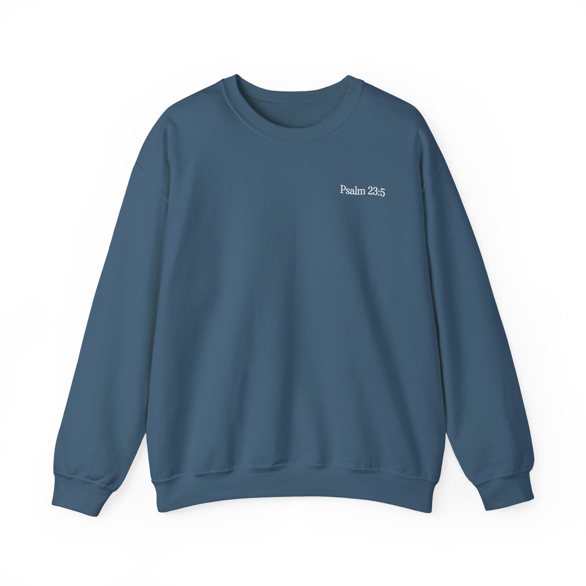 Psalm 23:5 - Christian Crewneck Sweatshirt