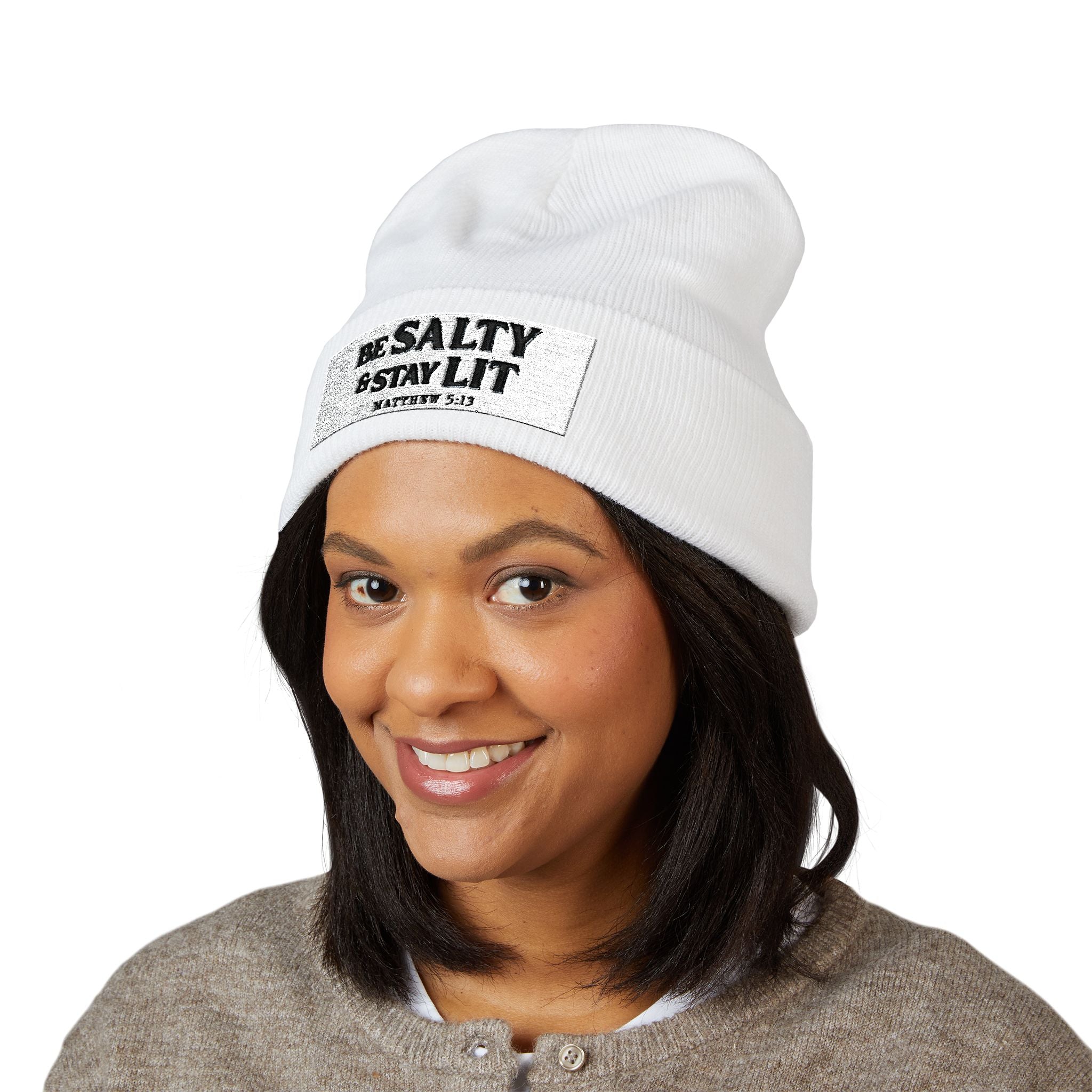 Matthew 5:13 - Christian Beanie (Embroidered Patch)