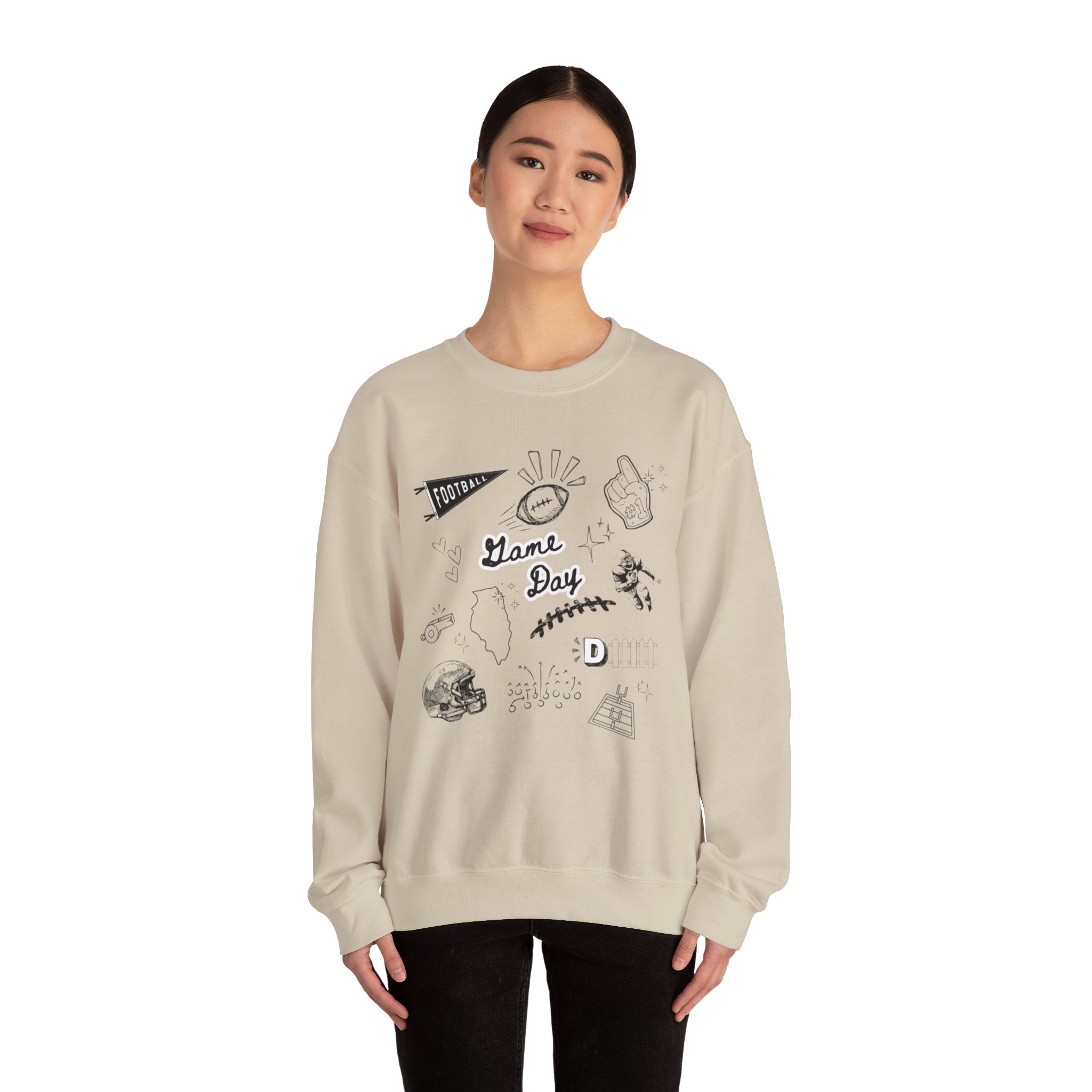 Football Game Day - Graphic Crewneck Sweatshirt