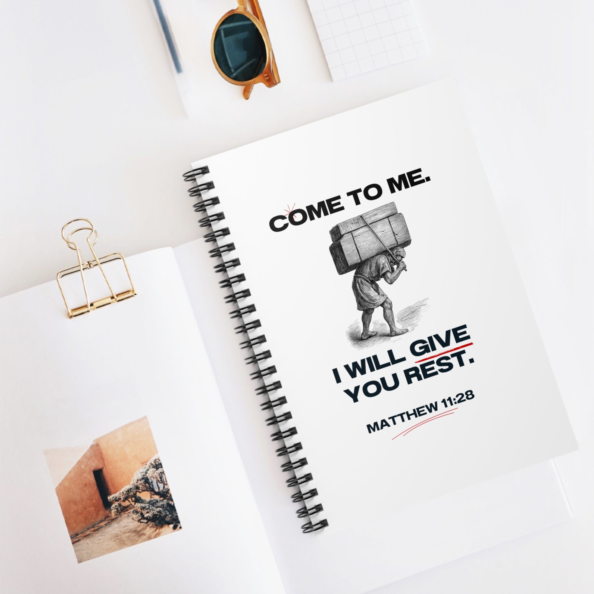 Matthew 11:28 - Christian Spiral Journal