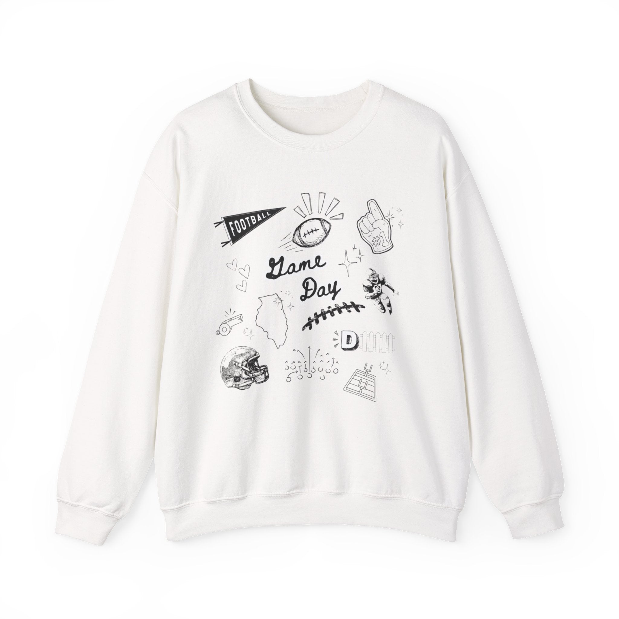Football Game Day - Graphic Crewneck Sweatshirt